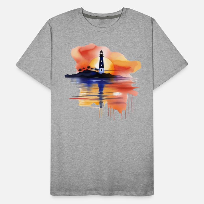 A Watercolor Lighthouse Scene