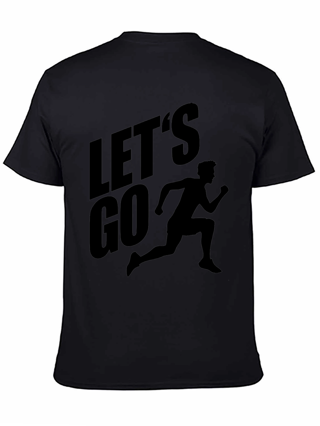 Lets Go Runner Graphic T-Shirt - Black