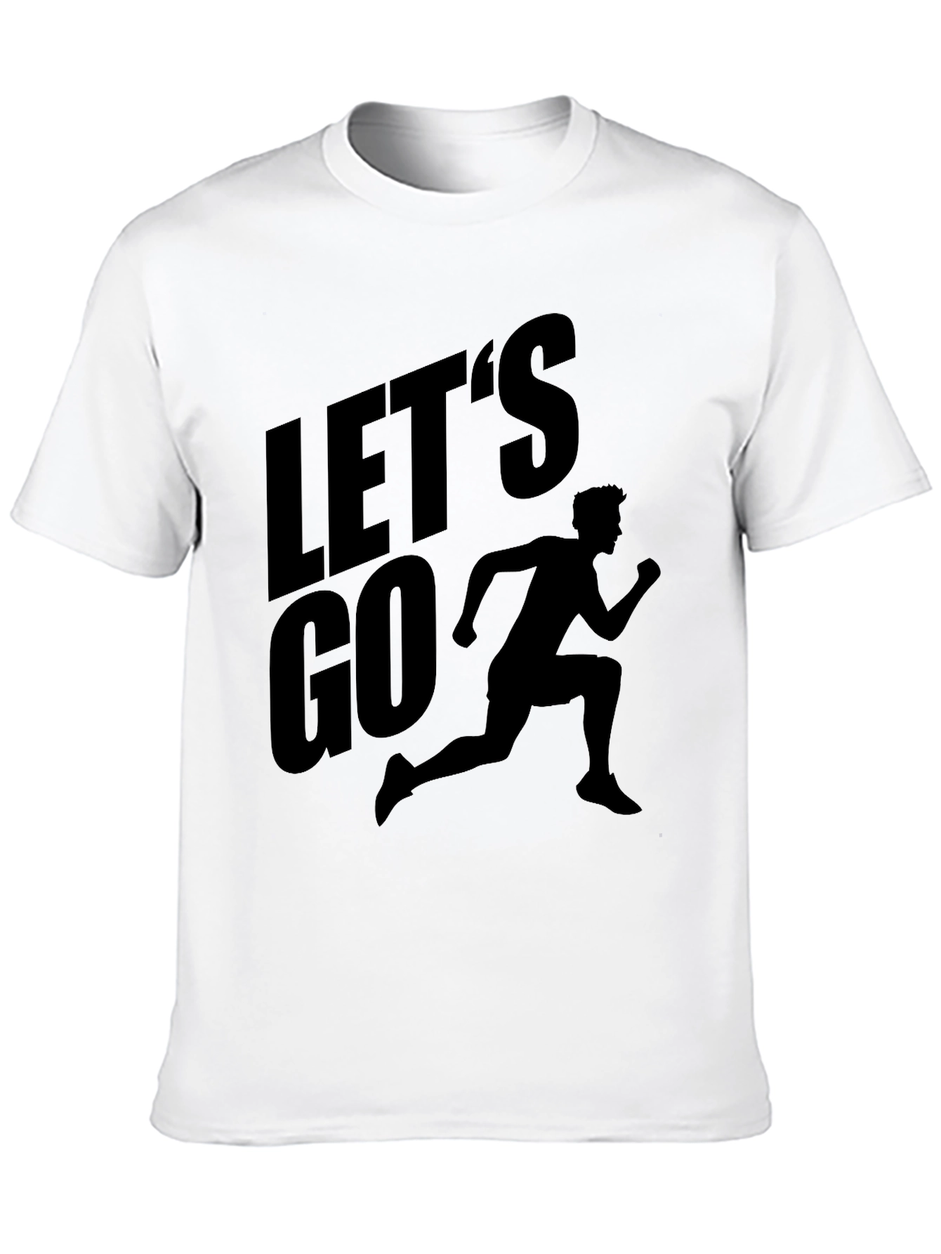 Lets Go Runner Graphic T-Shirt - Black