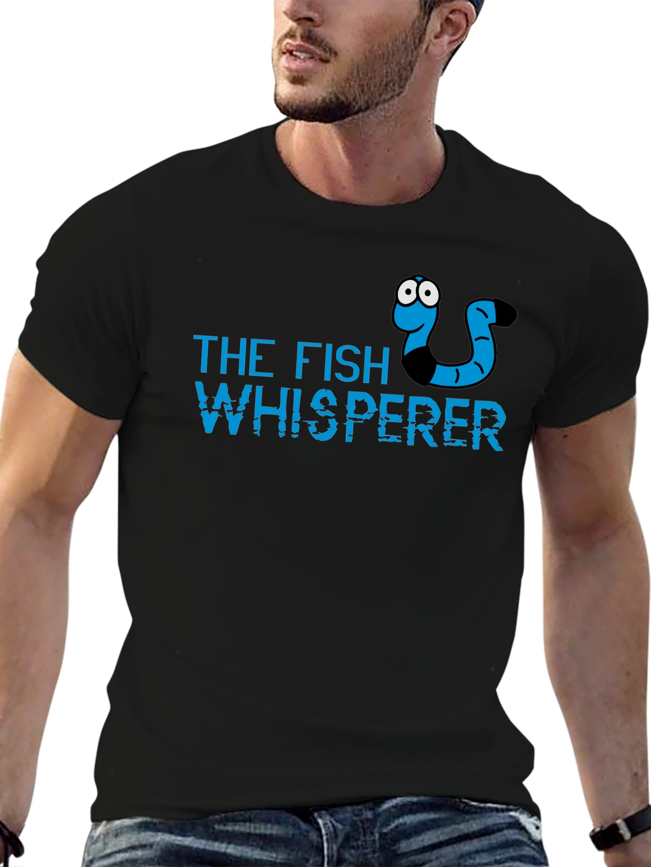 The Fish Whisperer Black Graphic Tee