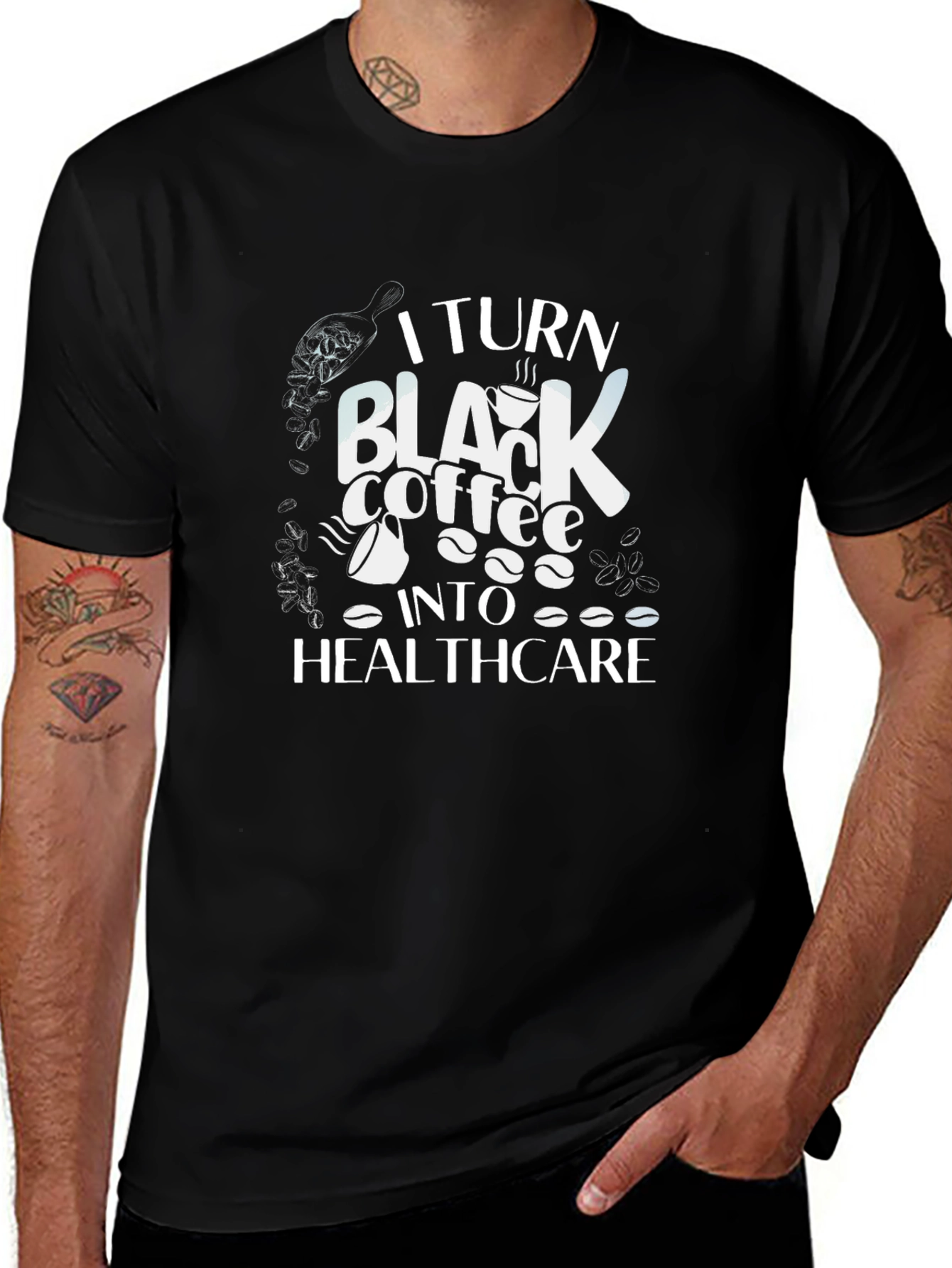 Coffee to Healthcare Graphic T-Shirt