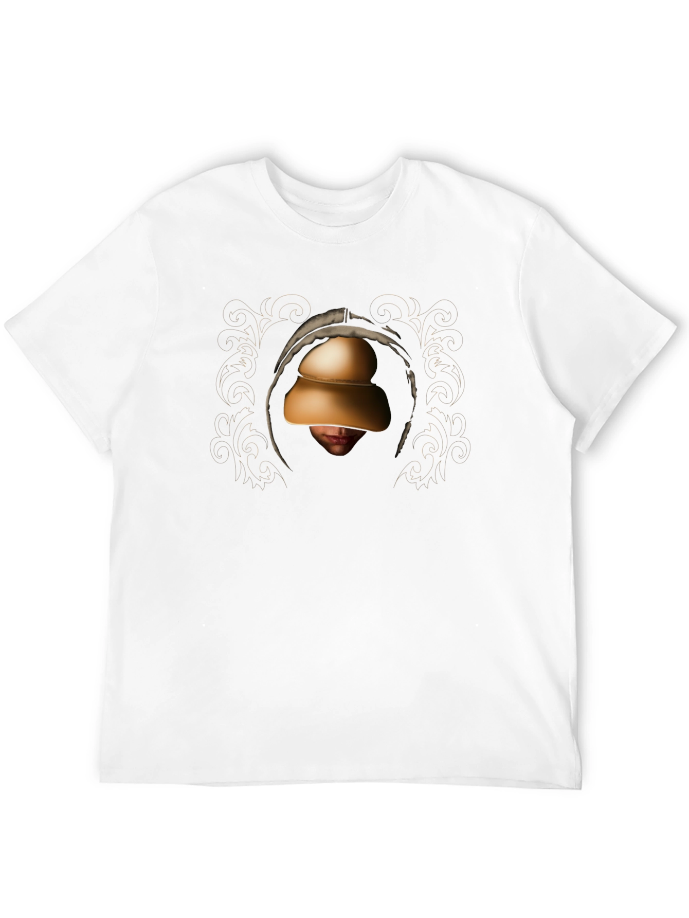 Hooded Figure Graphic Black T-Shirt