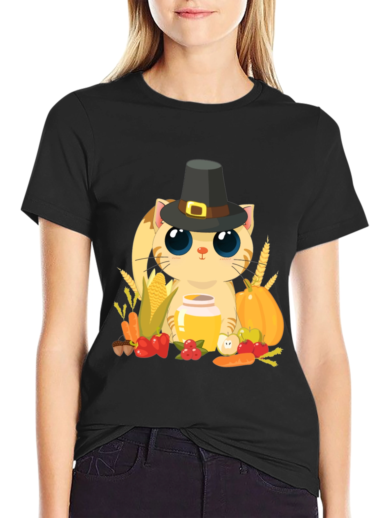 Thanksgiving Cat T-Shirt