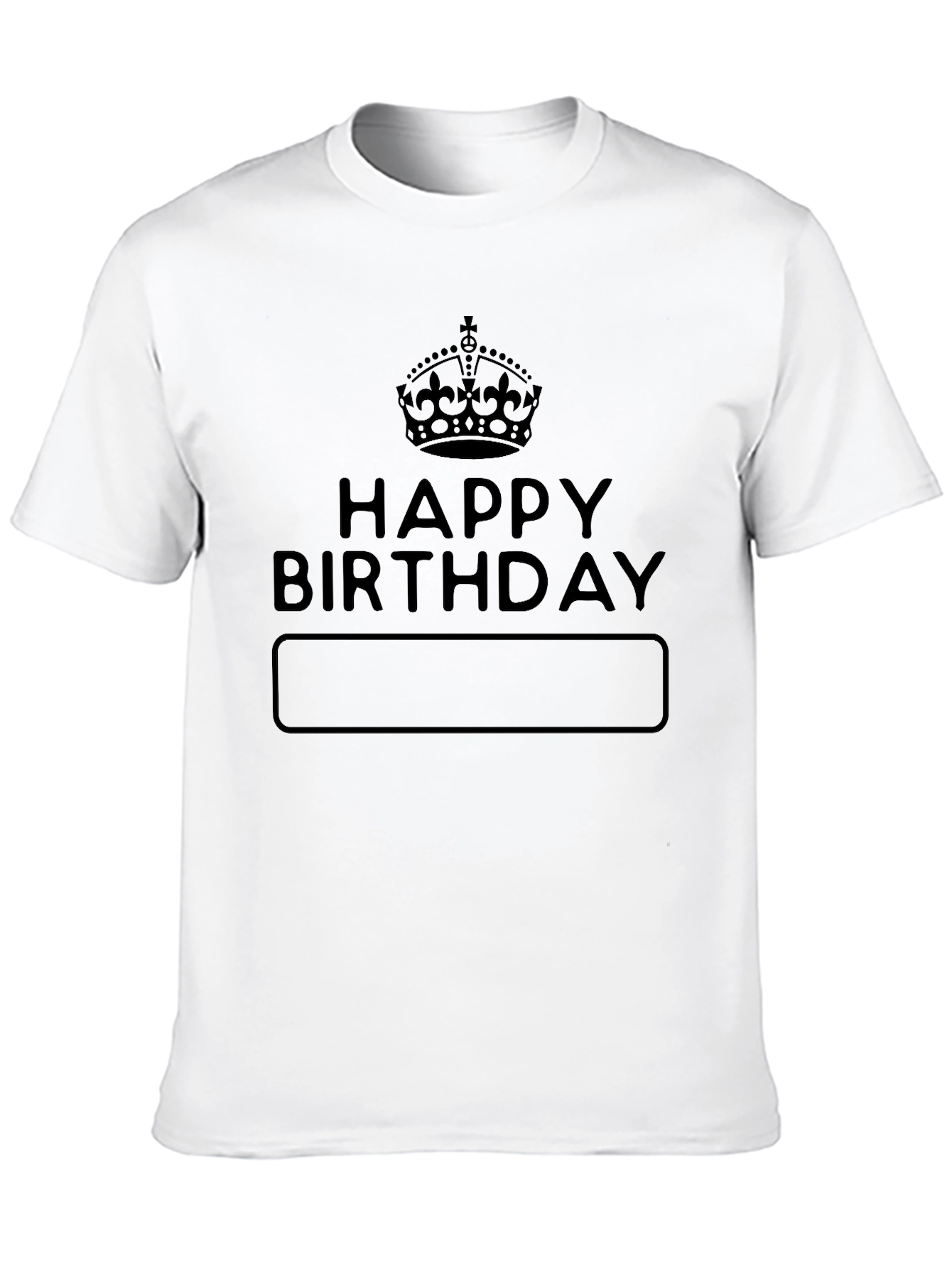 Happy Birthday Custom Text Black T-Shirt