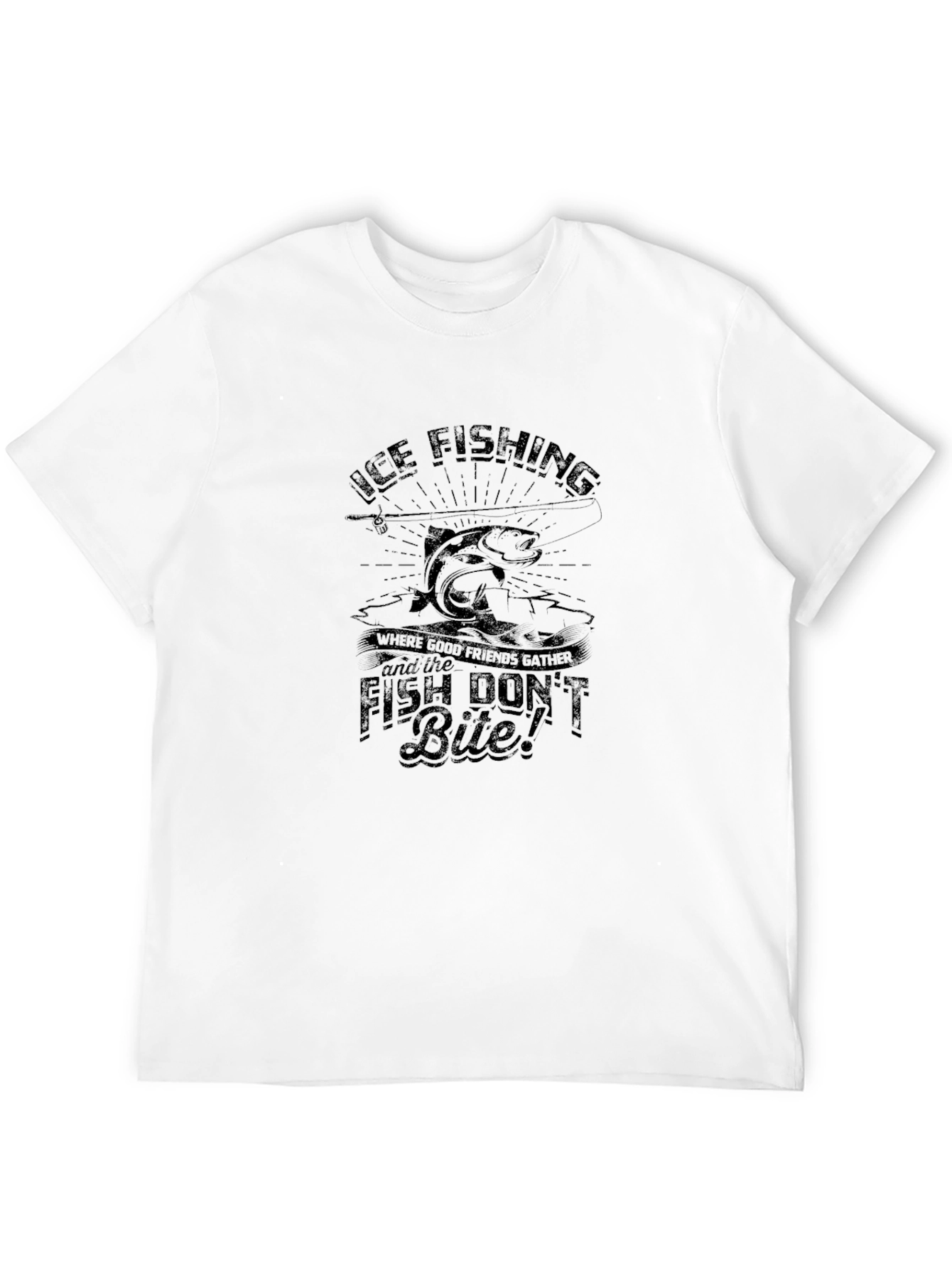 Ice Fishing T-Shirt - Good Friends Gather Tee