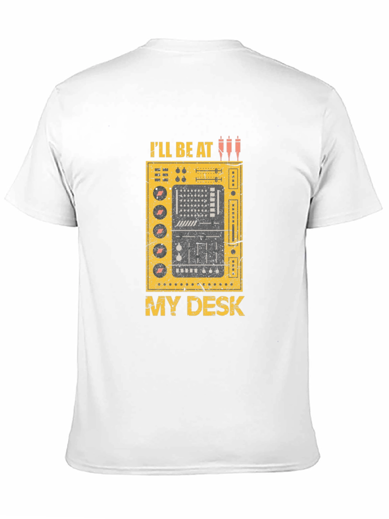 Ill Be At My Desk Black Graphic T-Shirt