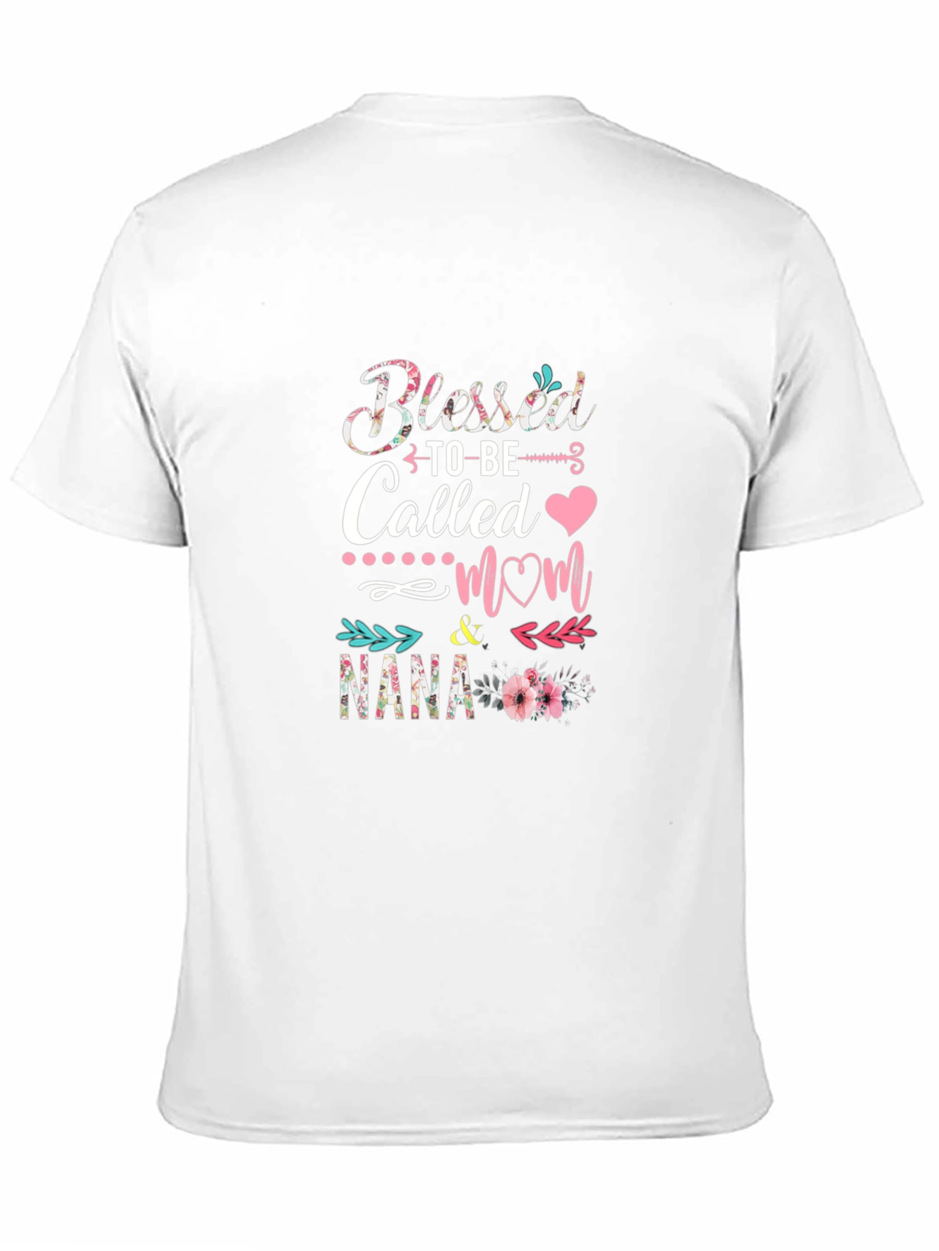Blessed Nana T-Shirt - Floral Mom Tee