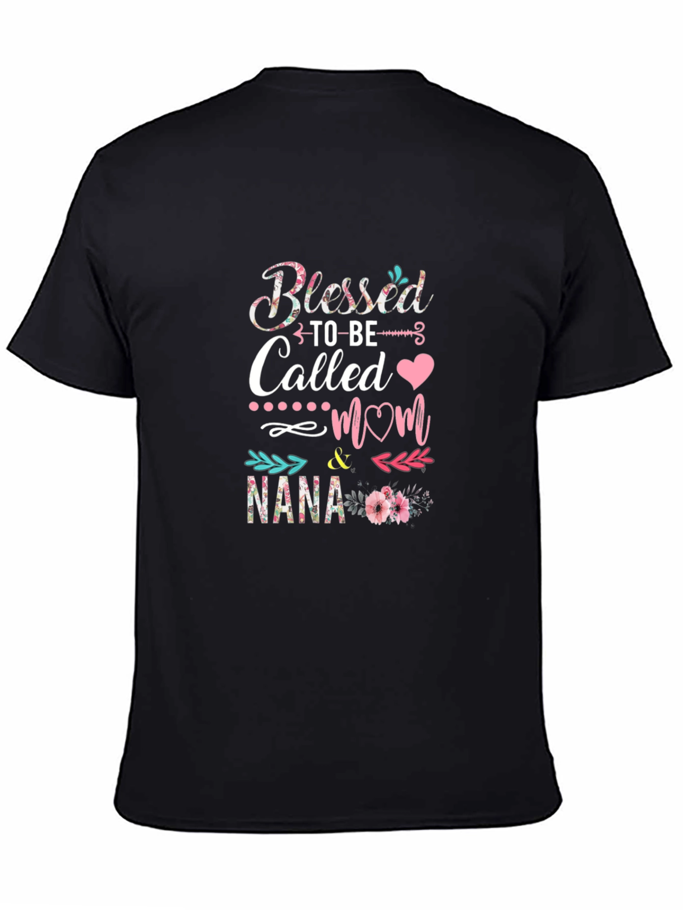 Blessed Nana T-Shirt - Floral Mom Tee