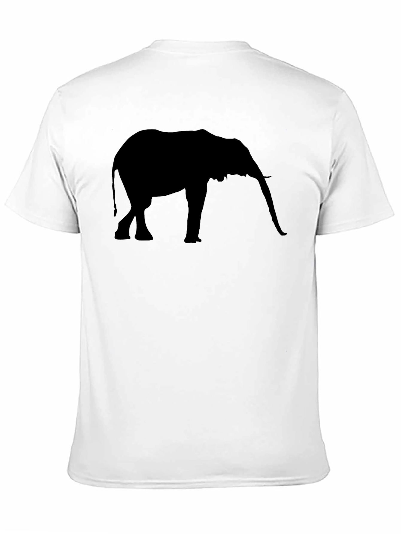 Elephant Silhouette Graphic Black Tee