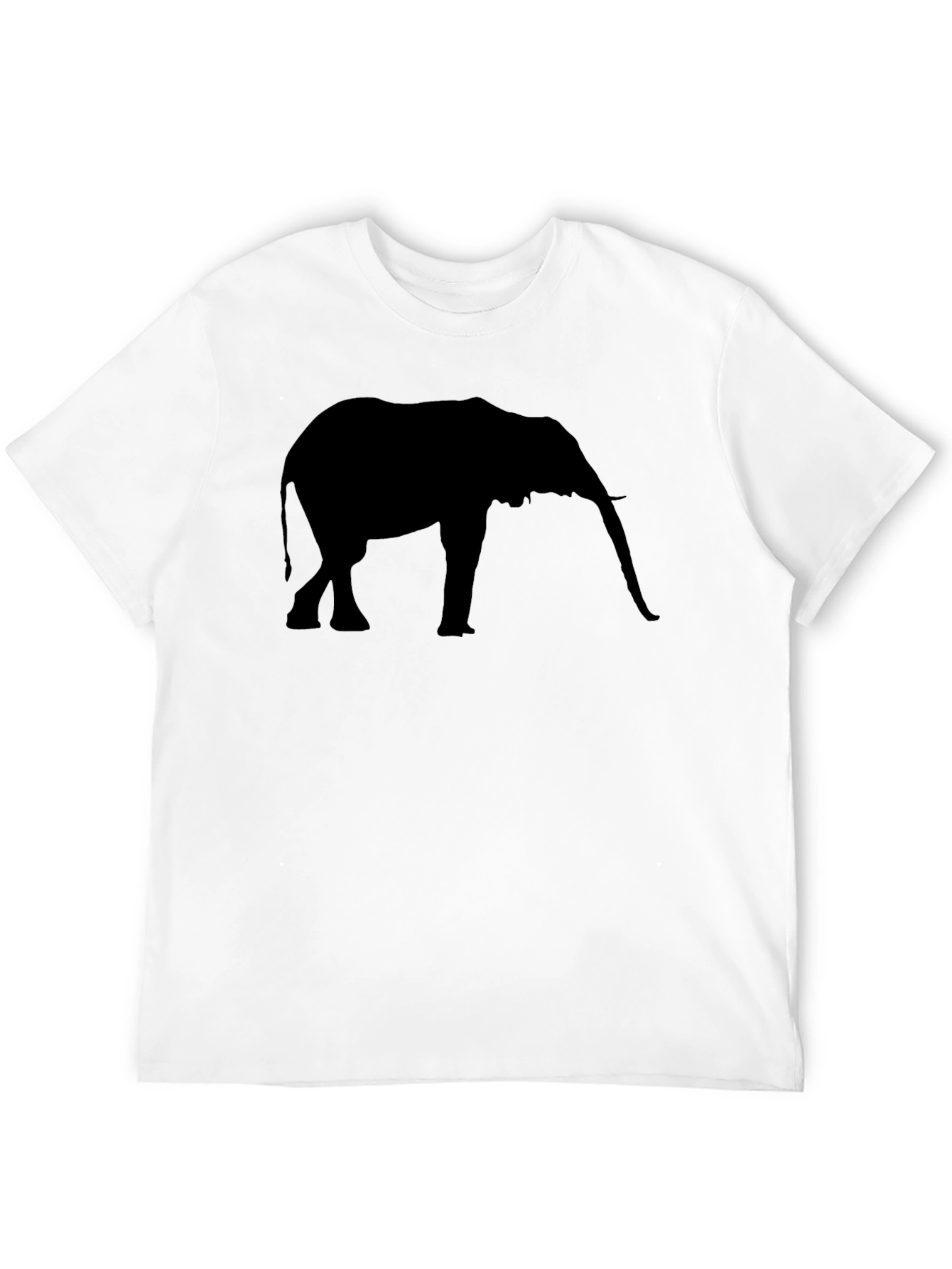 Elephant Silhouette Graphic Black Tee