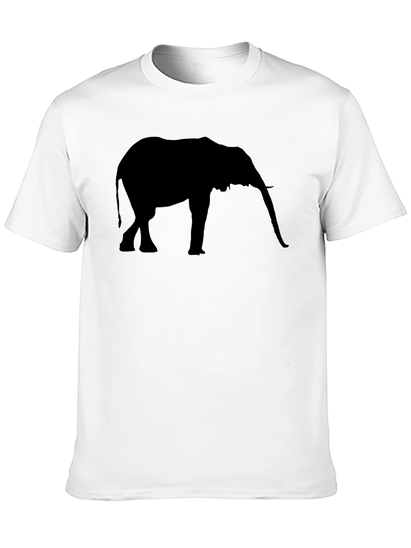 Elephant Silhouette Graphic Black Tee