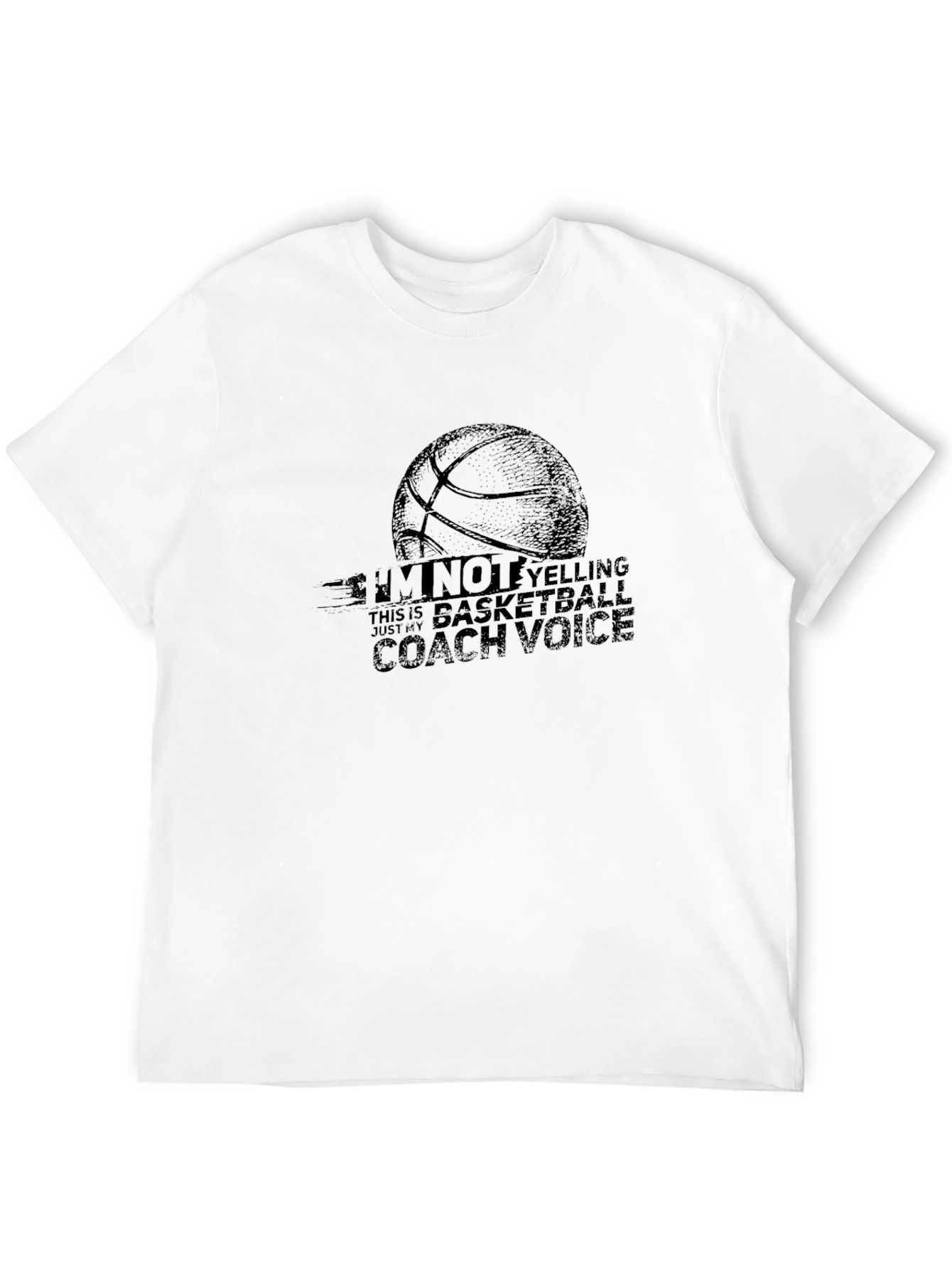 Basketball Coach Voice Graphic T-Shirt - Black