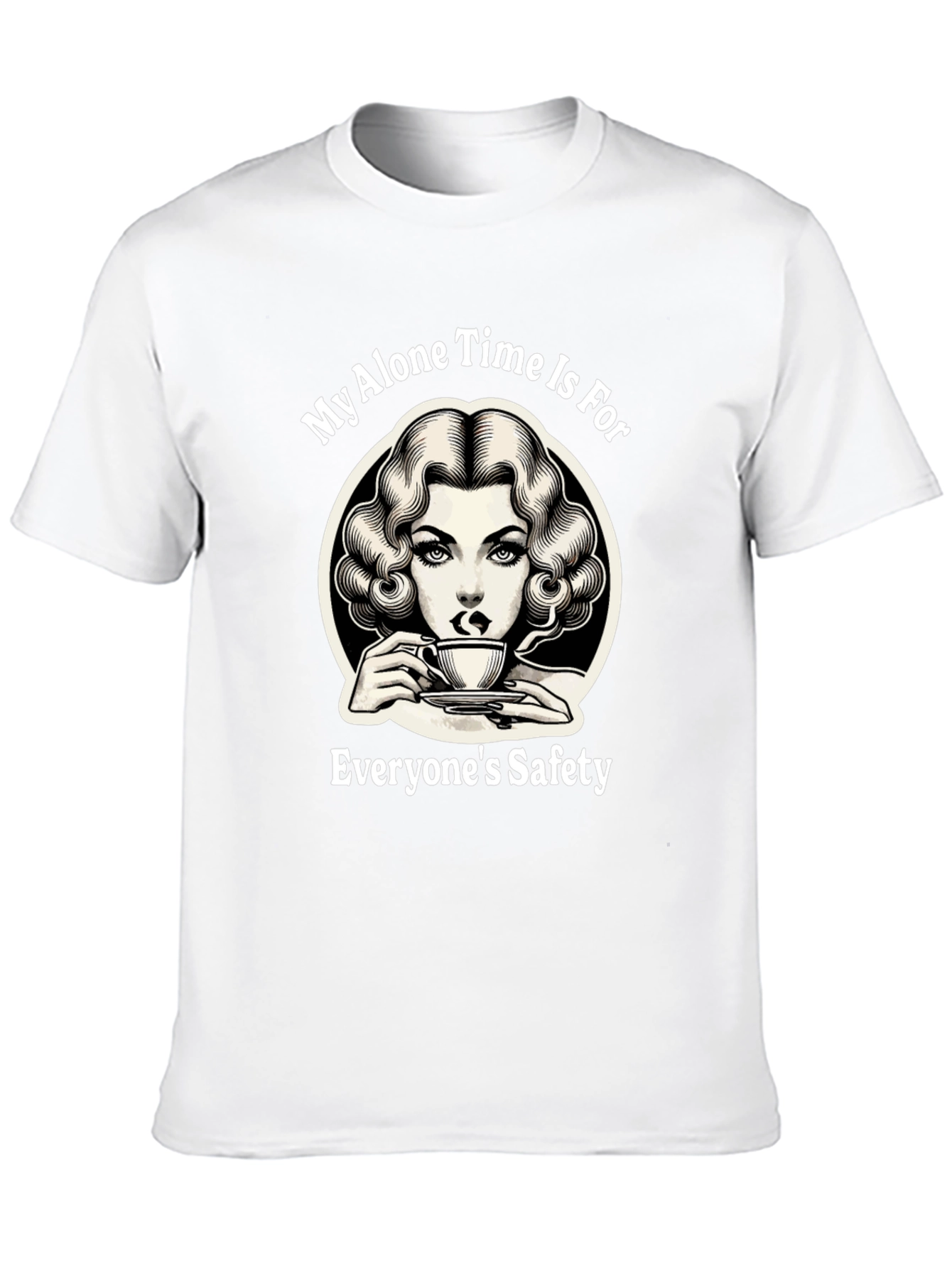 Alone Time Safety Graphic Tee - Black