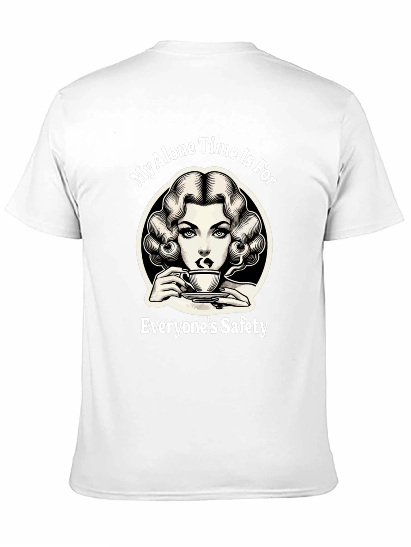 Alone Time Safety Graphic Tee - Black