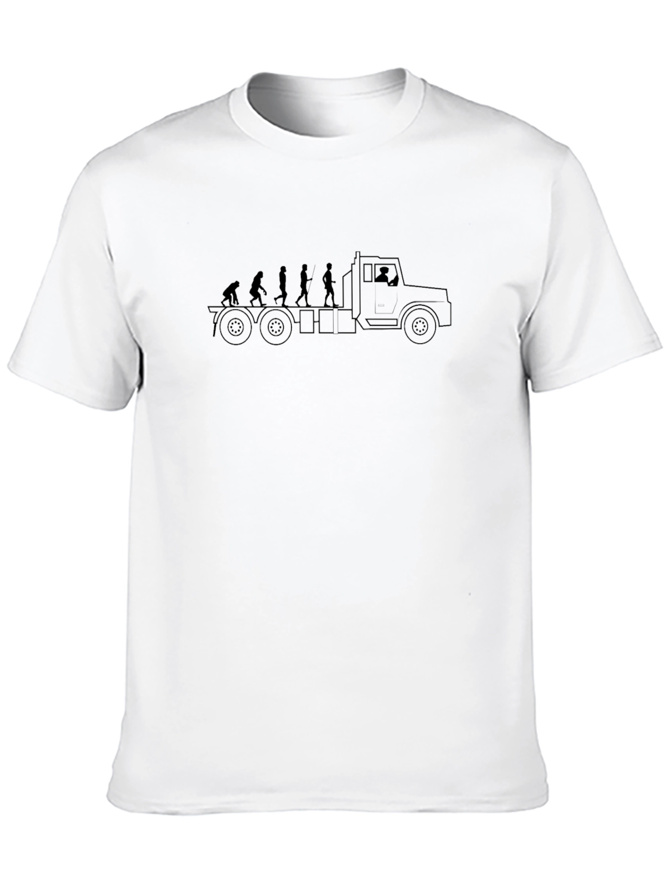 Truck Driver Evolution Mens T-Shirt - Black