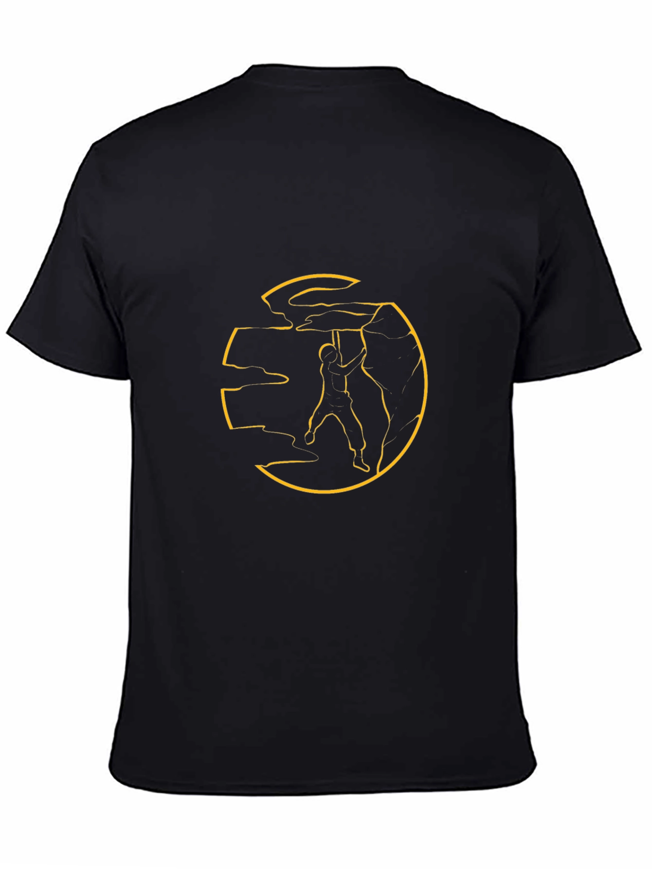 Climber Graphic Tee - Black Cotton T-Shirt