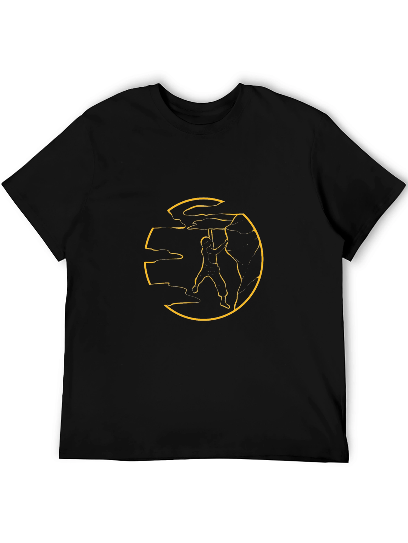 Climber Graphic Tee - Black Cotton T-Shirt