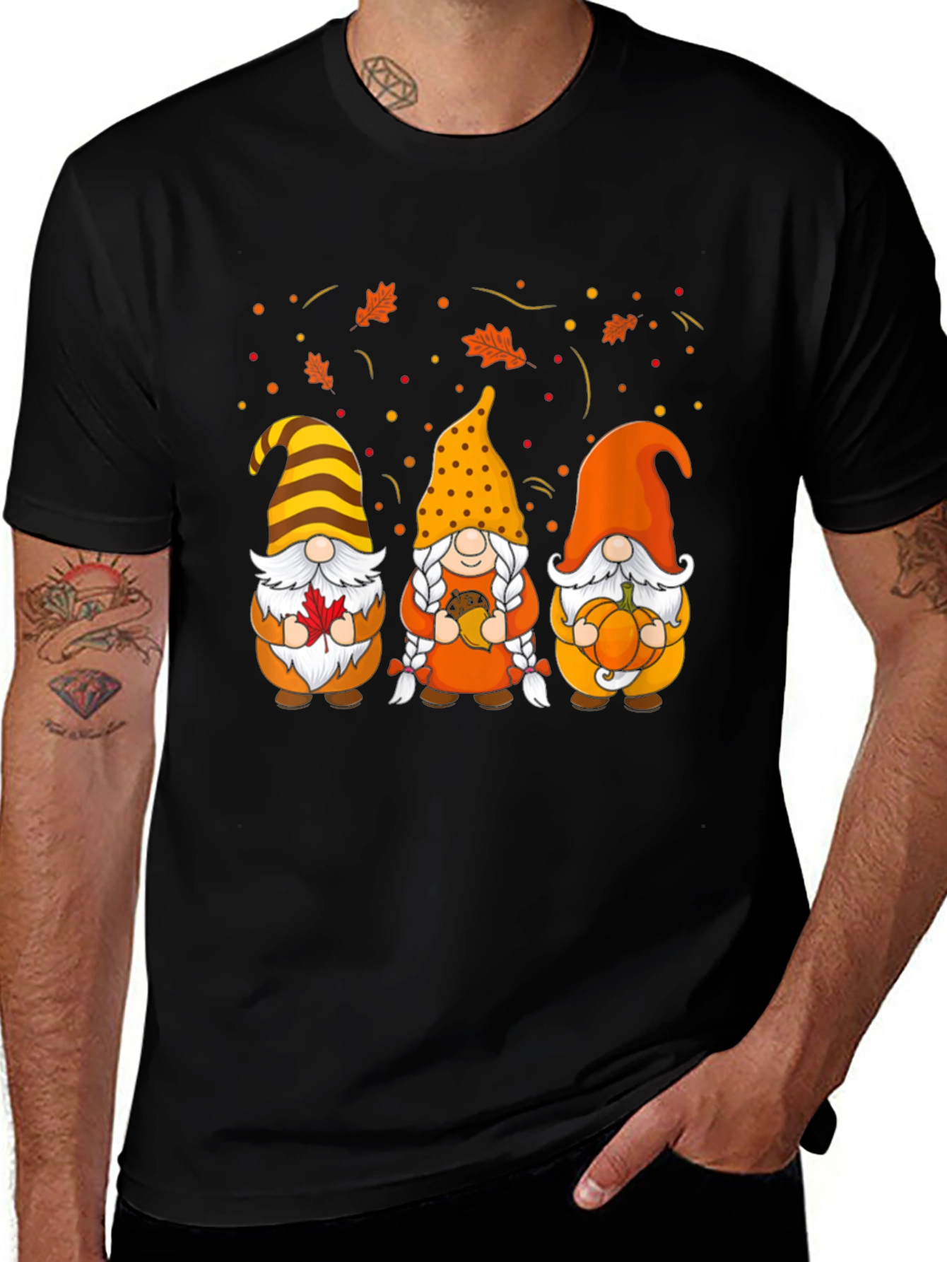 Fall Gnomes T-Shirt - Autumn Harvest Graphic Tee