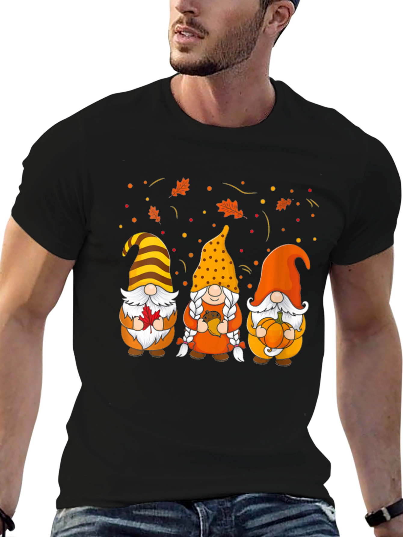 Fall Gnomes T-Shirt - Autumn Harvest Graphic Tee