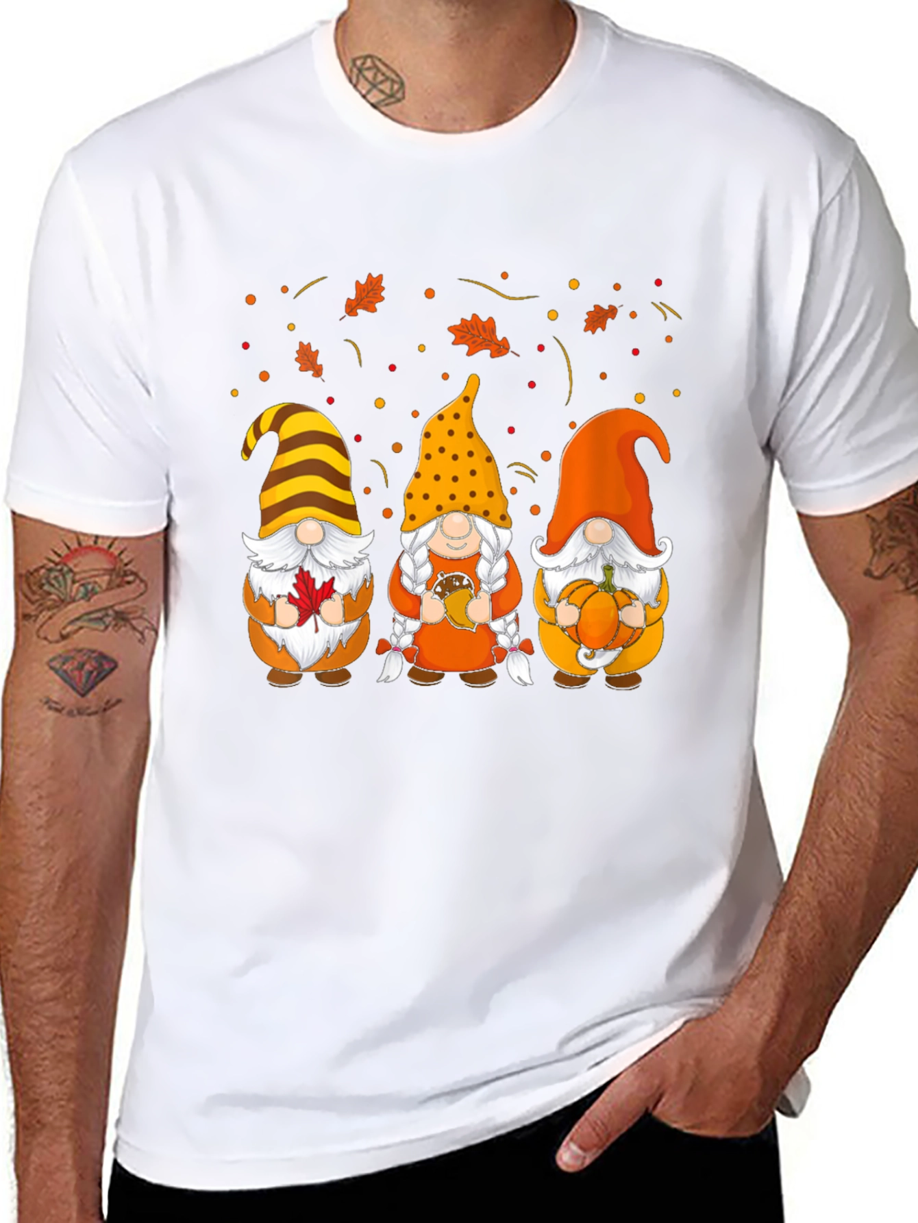 Fall Gnomes T-Shirt - Autumn Harvest Graphic Tee