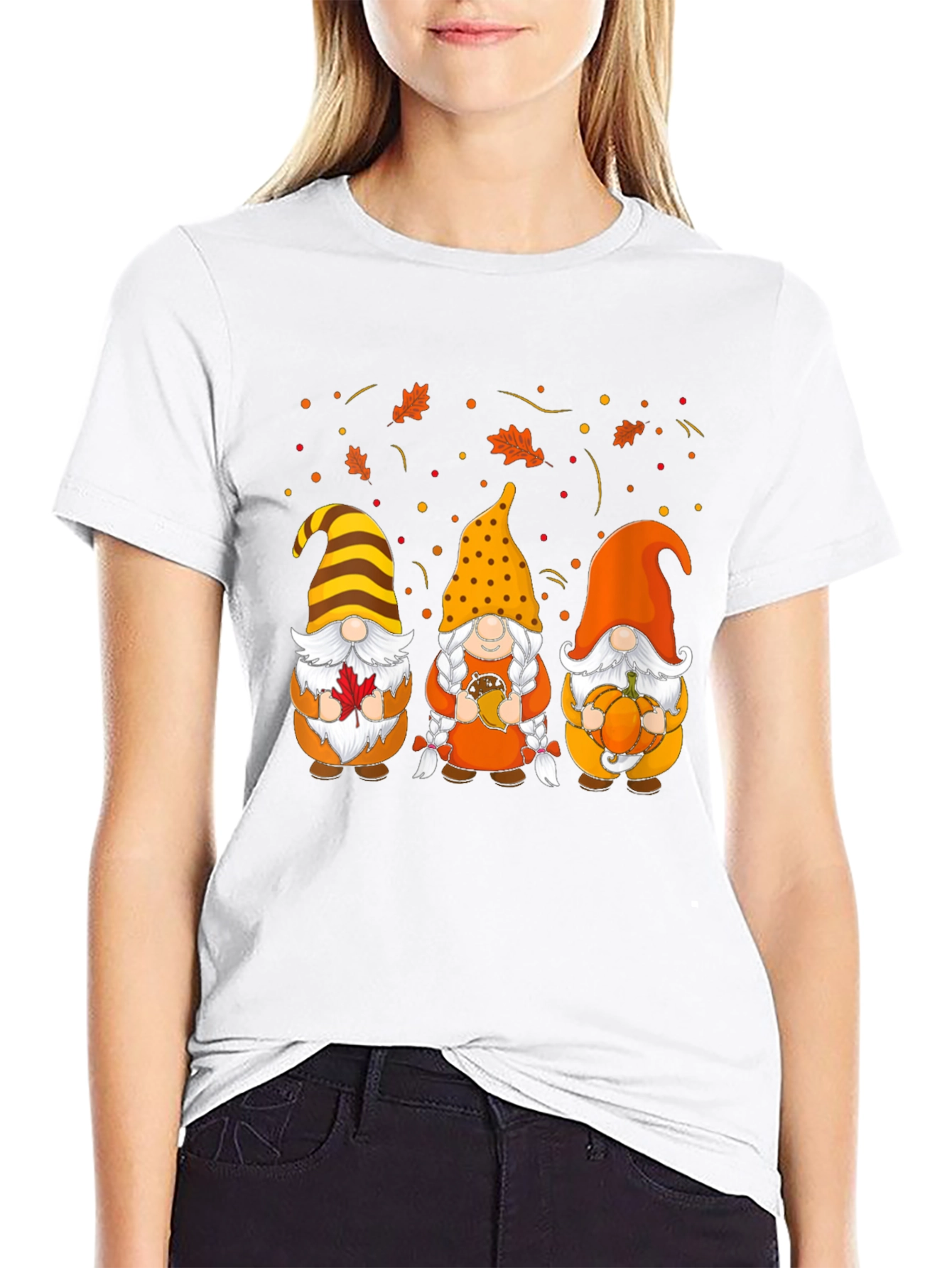 Fall Gnomes T-Shirt - Autumn Harvest Graphic Tee