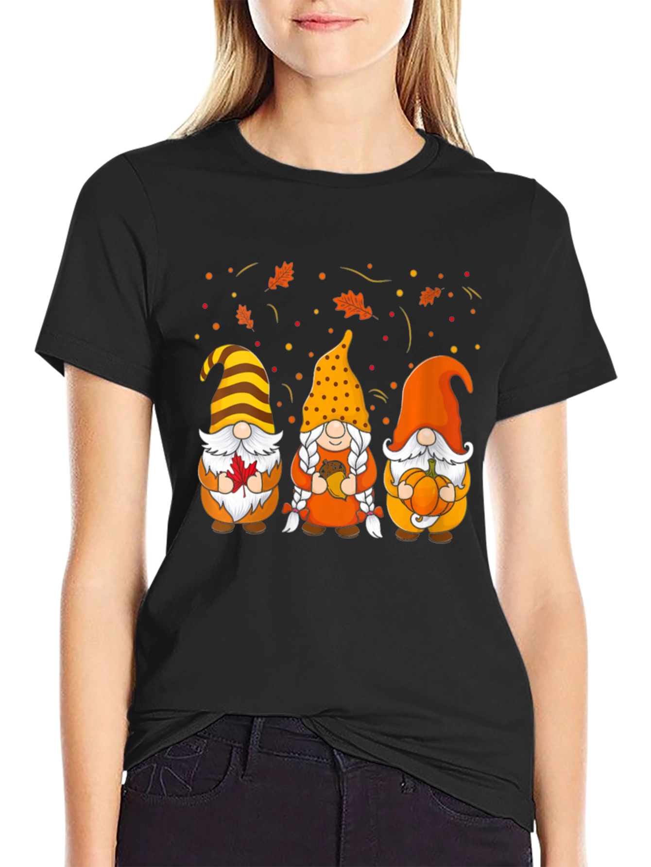 Fall Gnomes T-Shirt - Autumn Harvest Graphic Tee