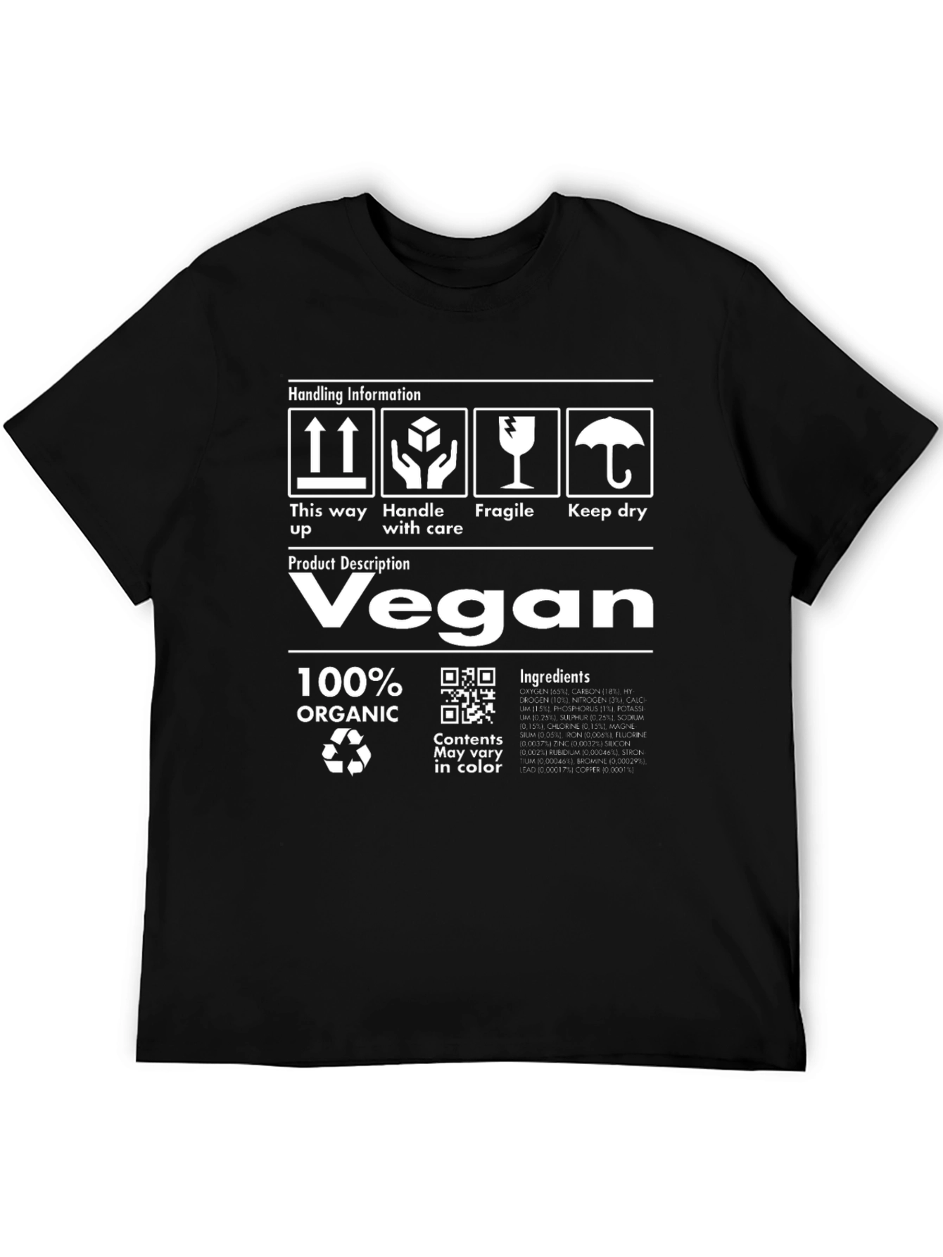 Vegan 100% Organic Graphic T-Shirt