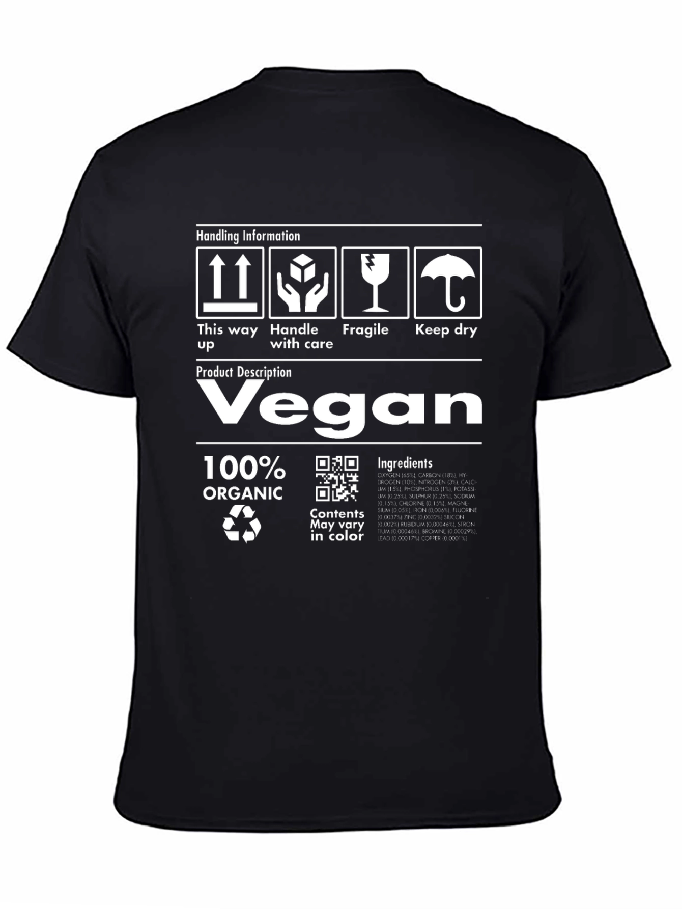 Vegan 100% Organic Graphic T-Shirt
