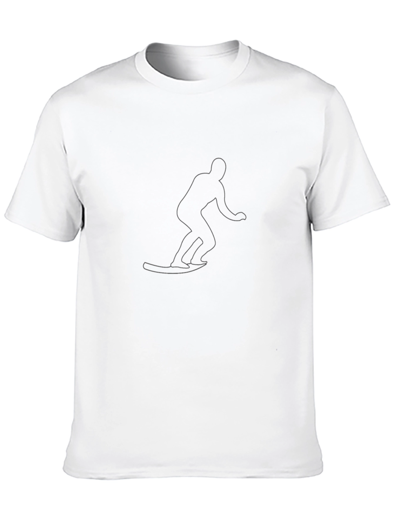 Mens Black Surfboard Silhouette T-Shirt