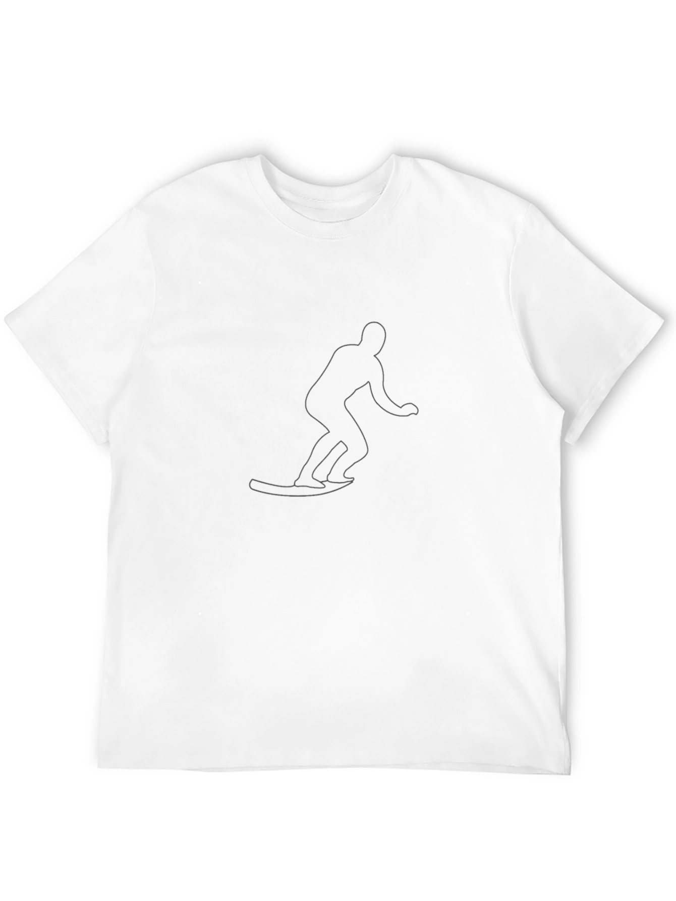 Mens Black Surfboard Silhouette T-Shirt