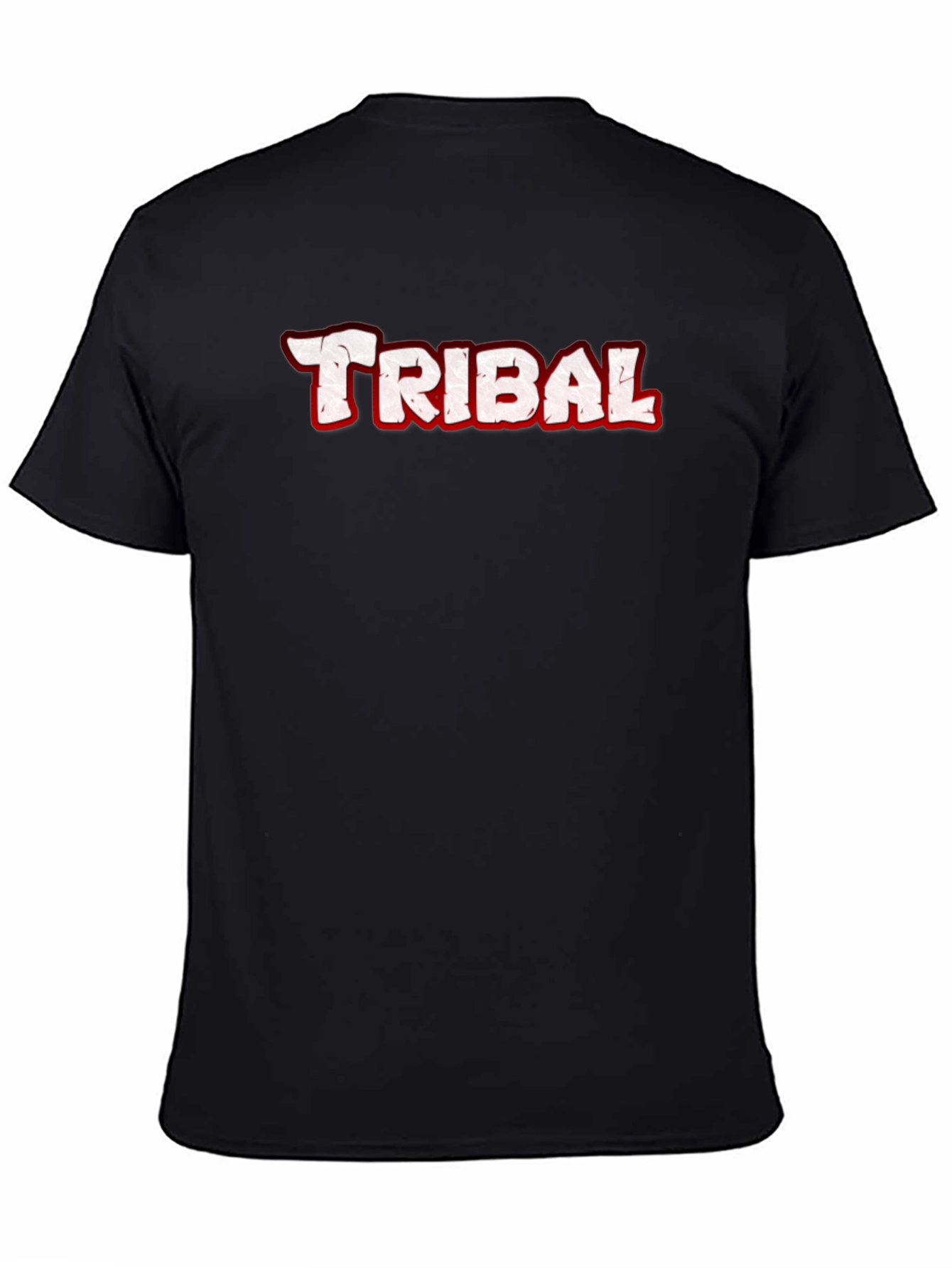 Tribal Graphic Print Black Crew Neck T-Shirt