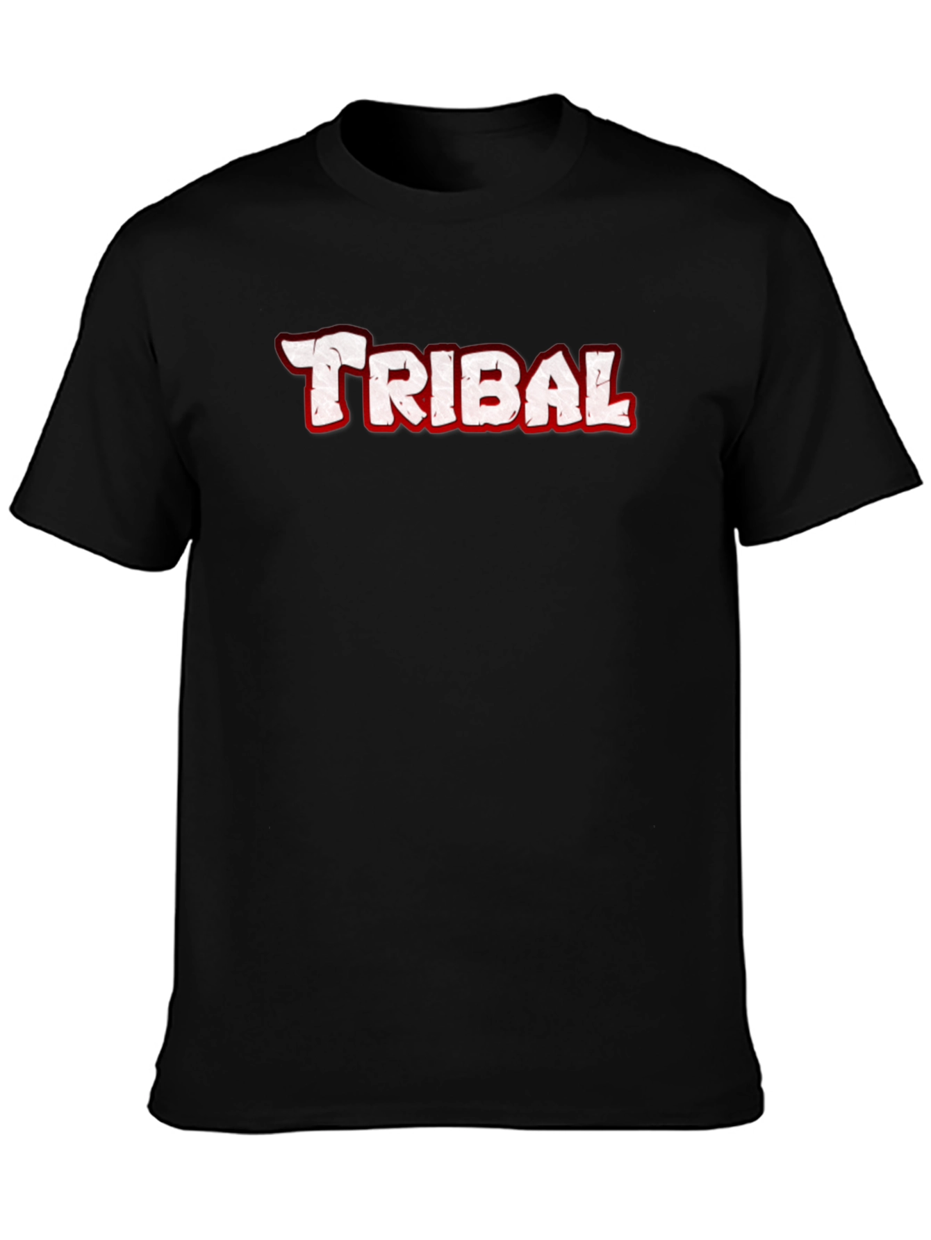 Tribal Graphic Print Black Crew Neck T-Shirt