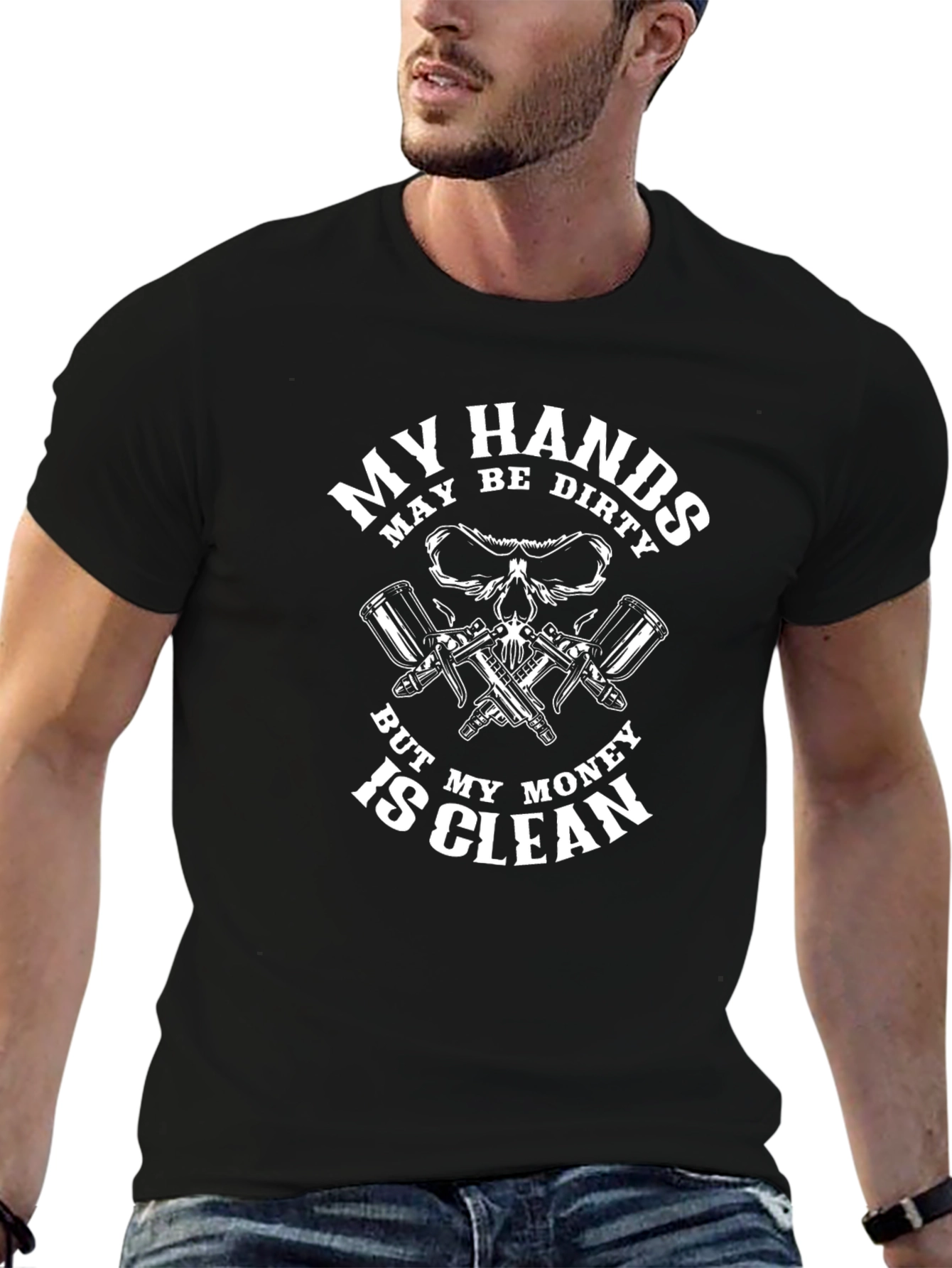 My Hands May Be Dirty T-Shirt Funny Skull Design