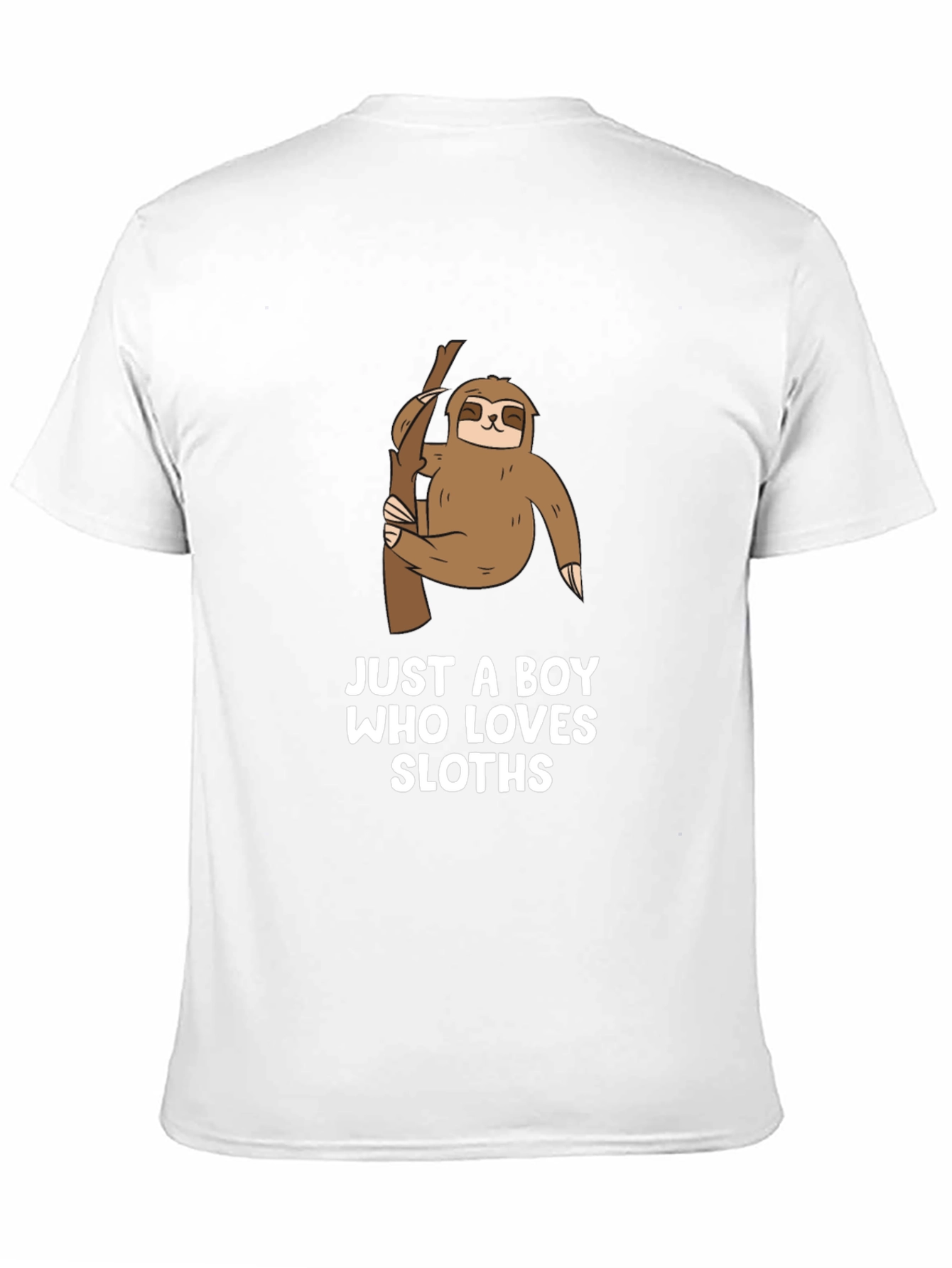 Boys Sloth Lover Graphic Tee - Black