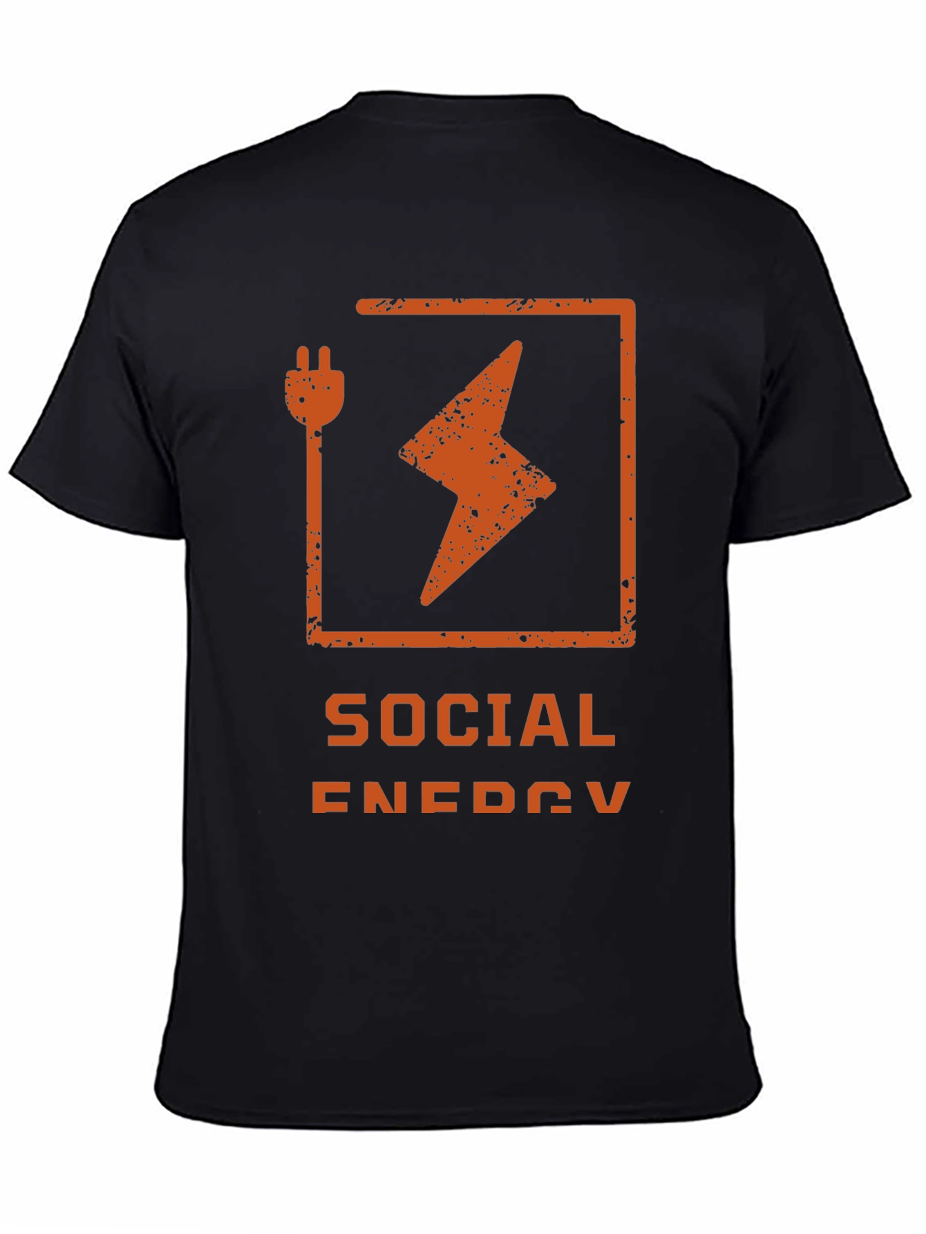Social Energy Graphic Tee - Black Crew Neck T-Shirt