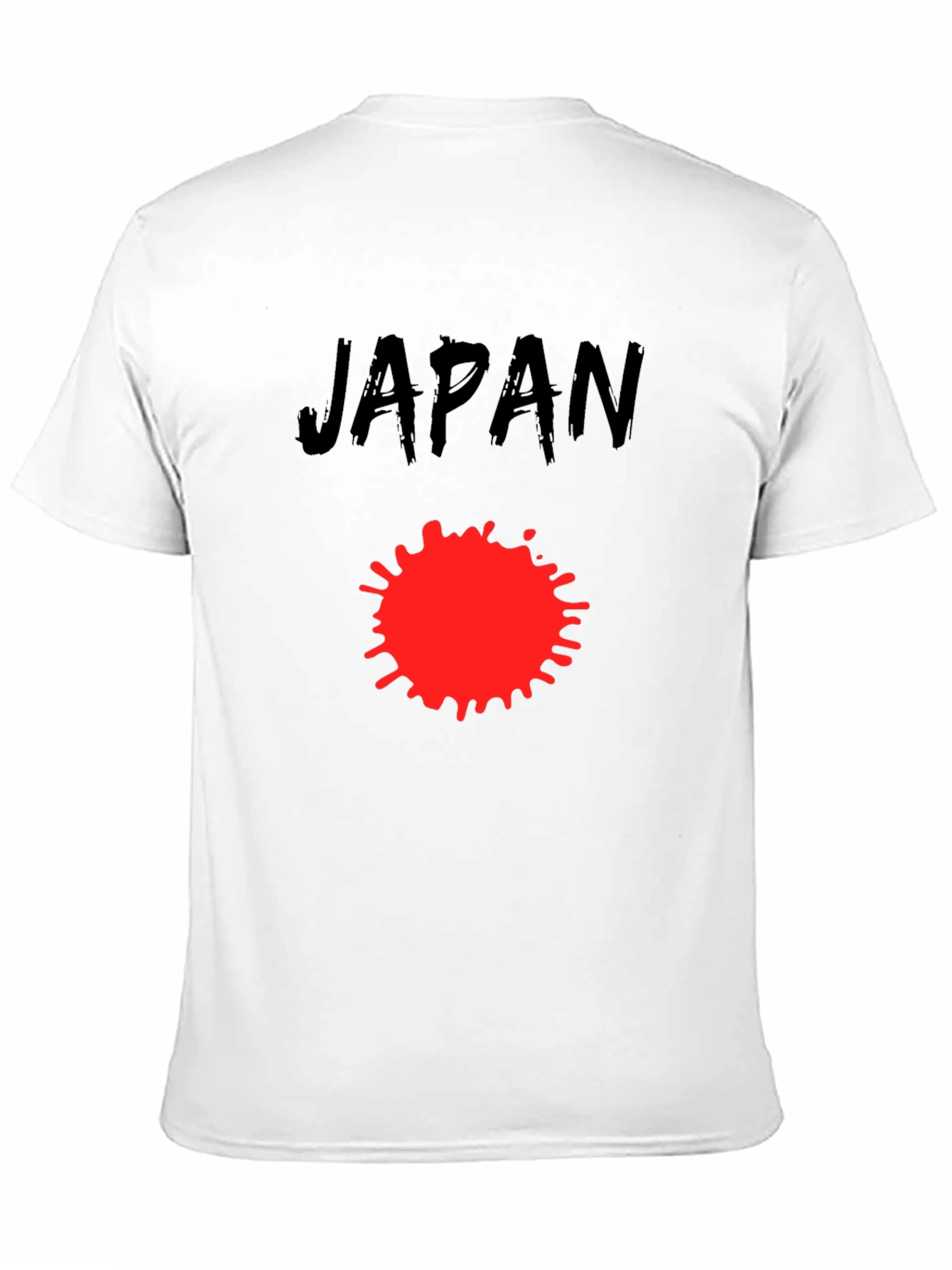 Japan T-Shirt - Graphic Tee with Red Ink Splatter