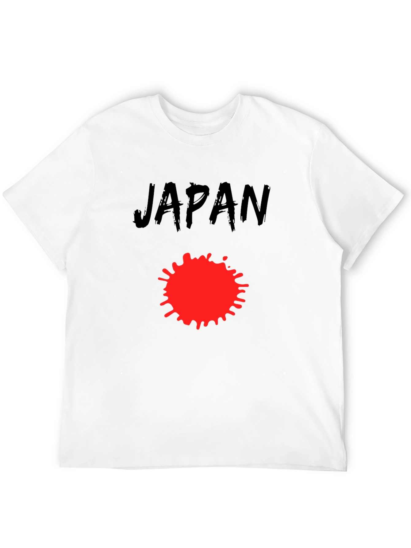 Japan T-Shirt - Graphic Tee with Red Ink Splatter