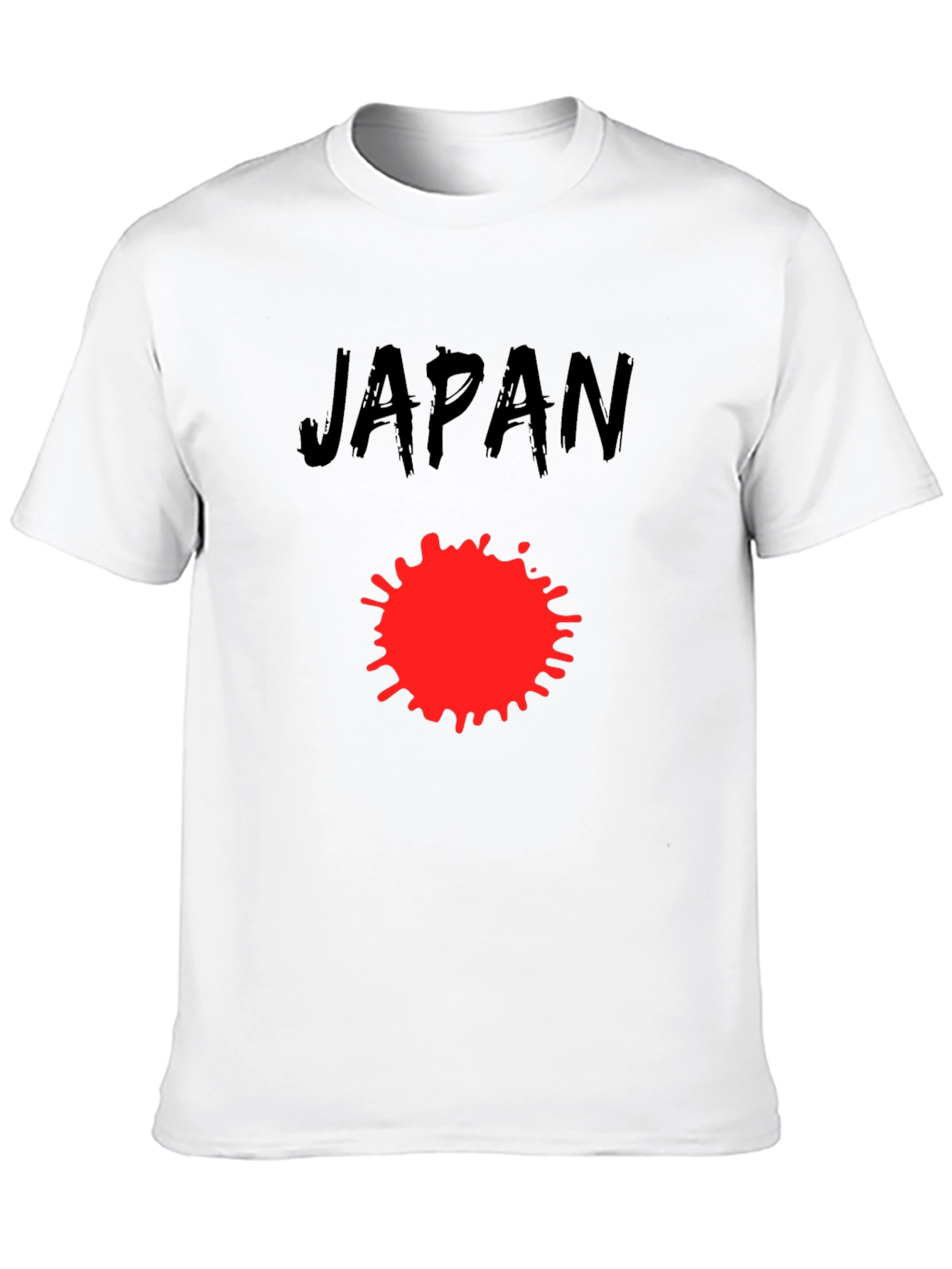 Japan T-Shirt - Graphic Tee with Red Ink Splatter