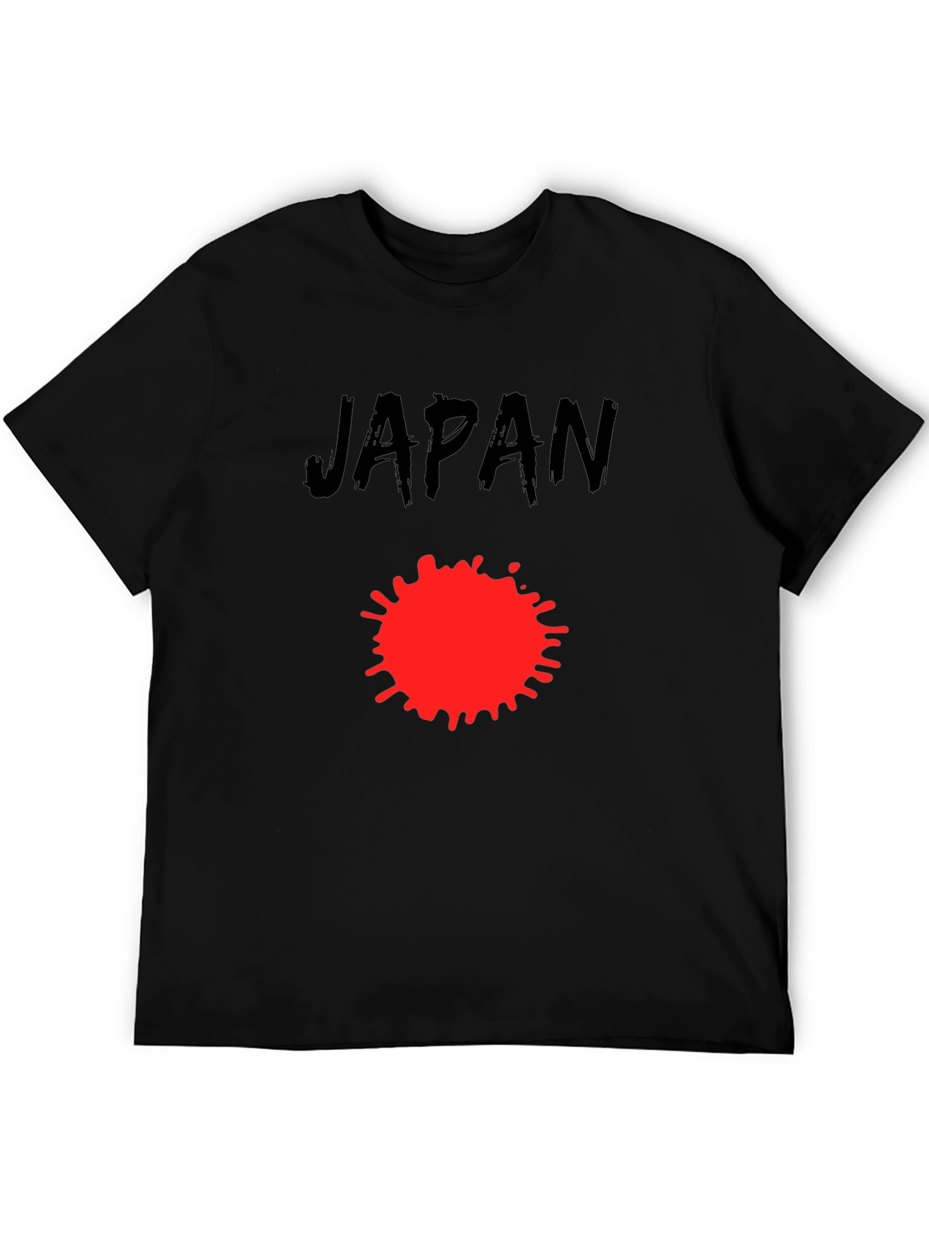 Japan T-Shirt - Graphic Tee with Red Ink Splatter