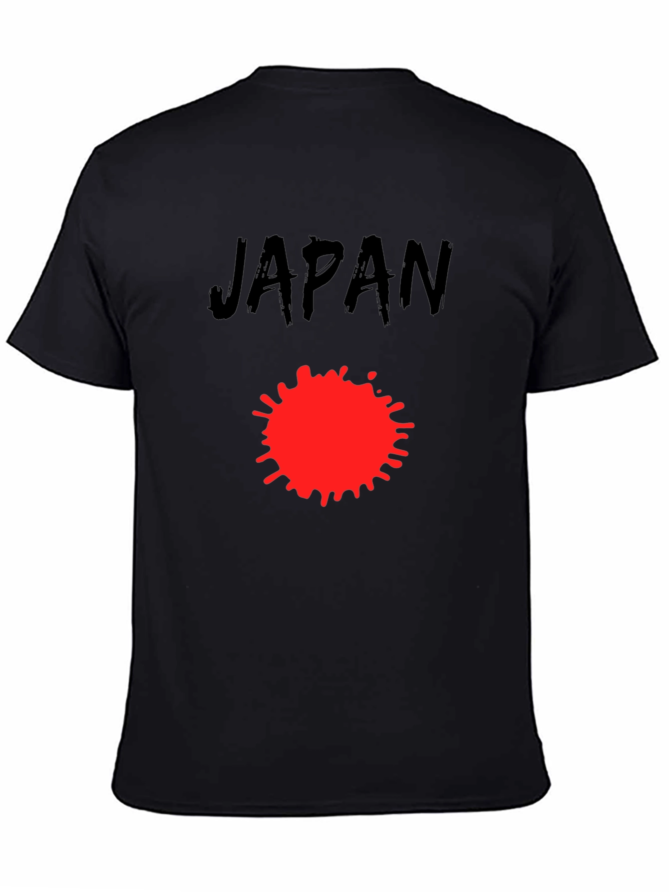 Japan T-Shirt - Graphic Tee with Red Ink Splatter