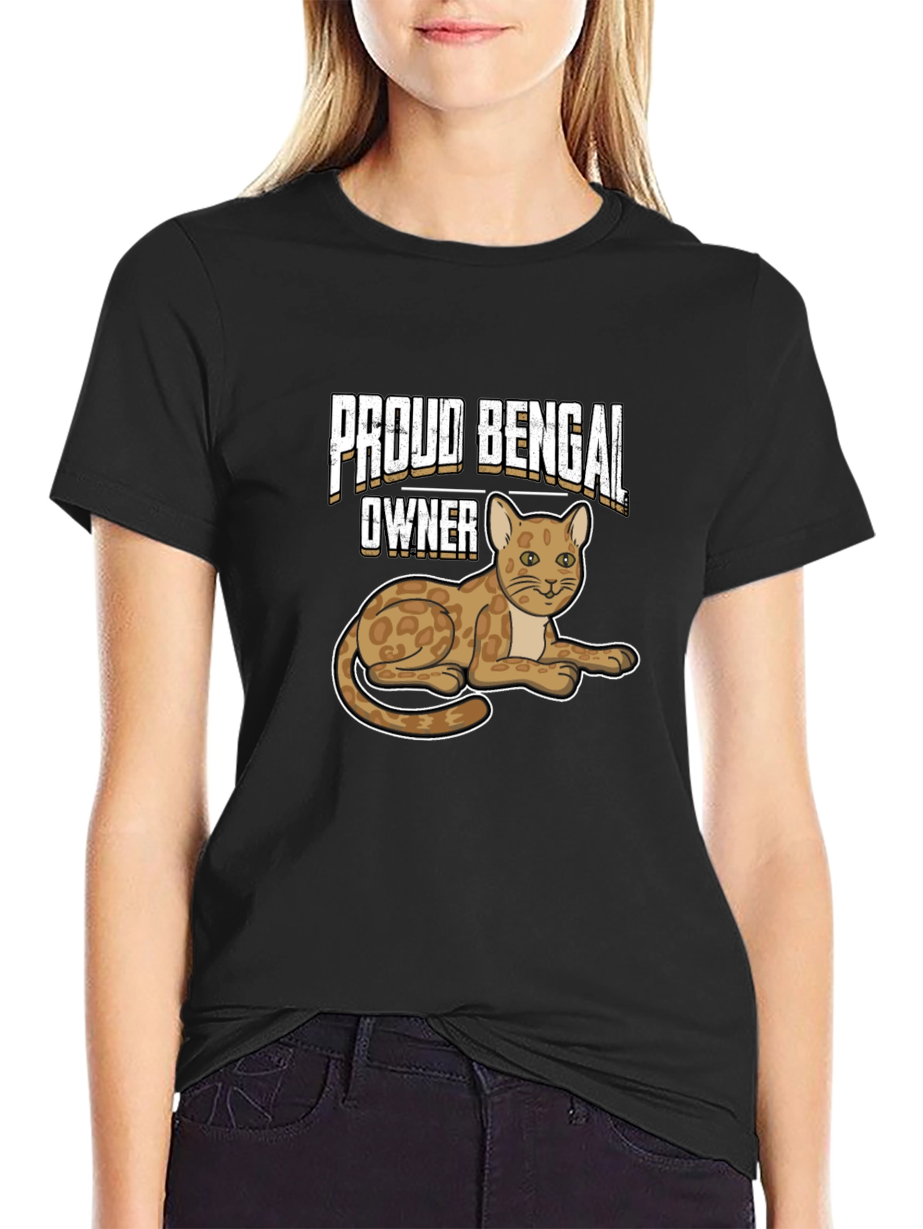 Proud Bengal Owner Black T-Shirt