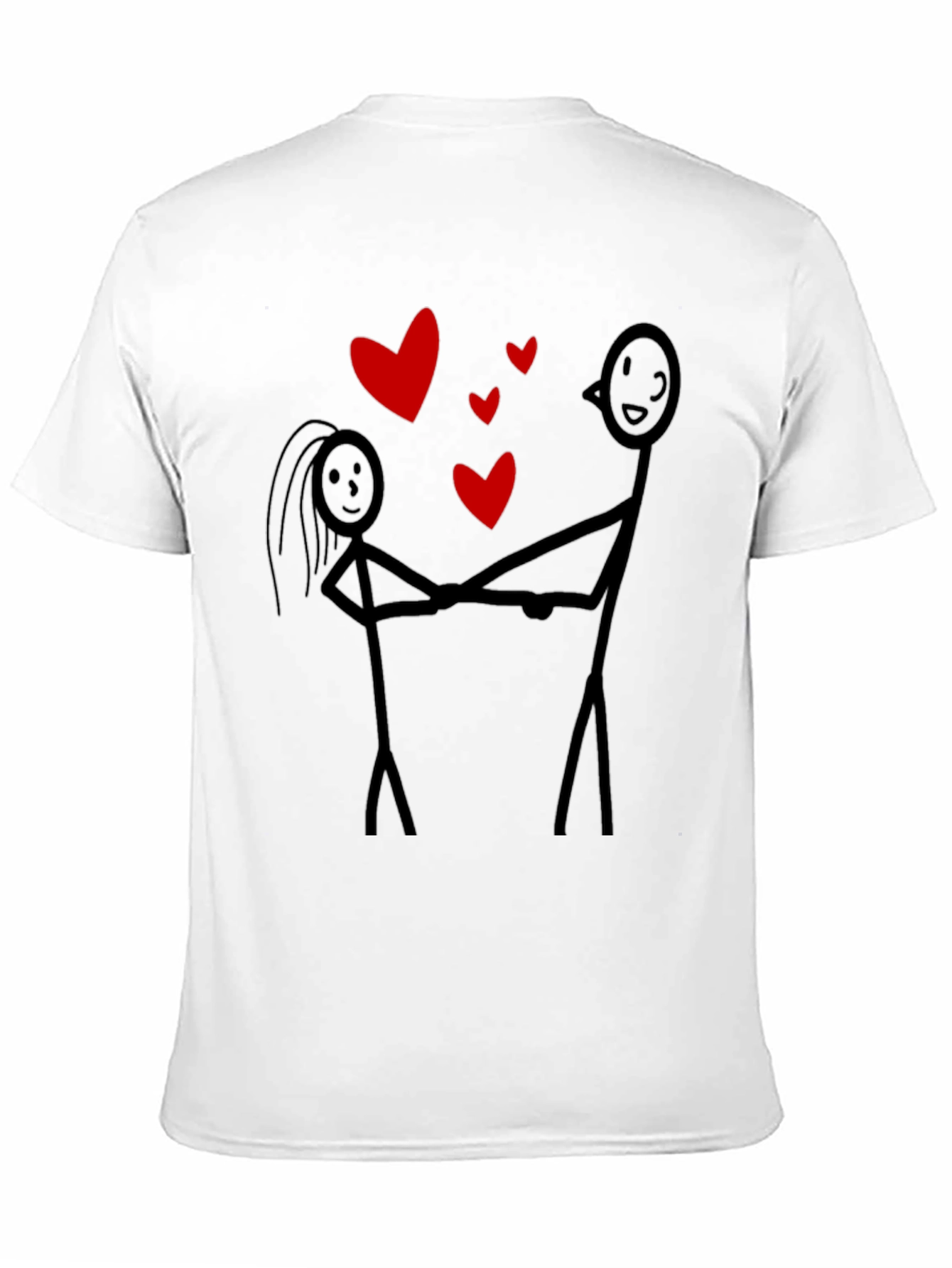 Love Stick Figure Black T-Shirt