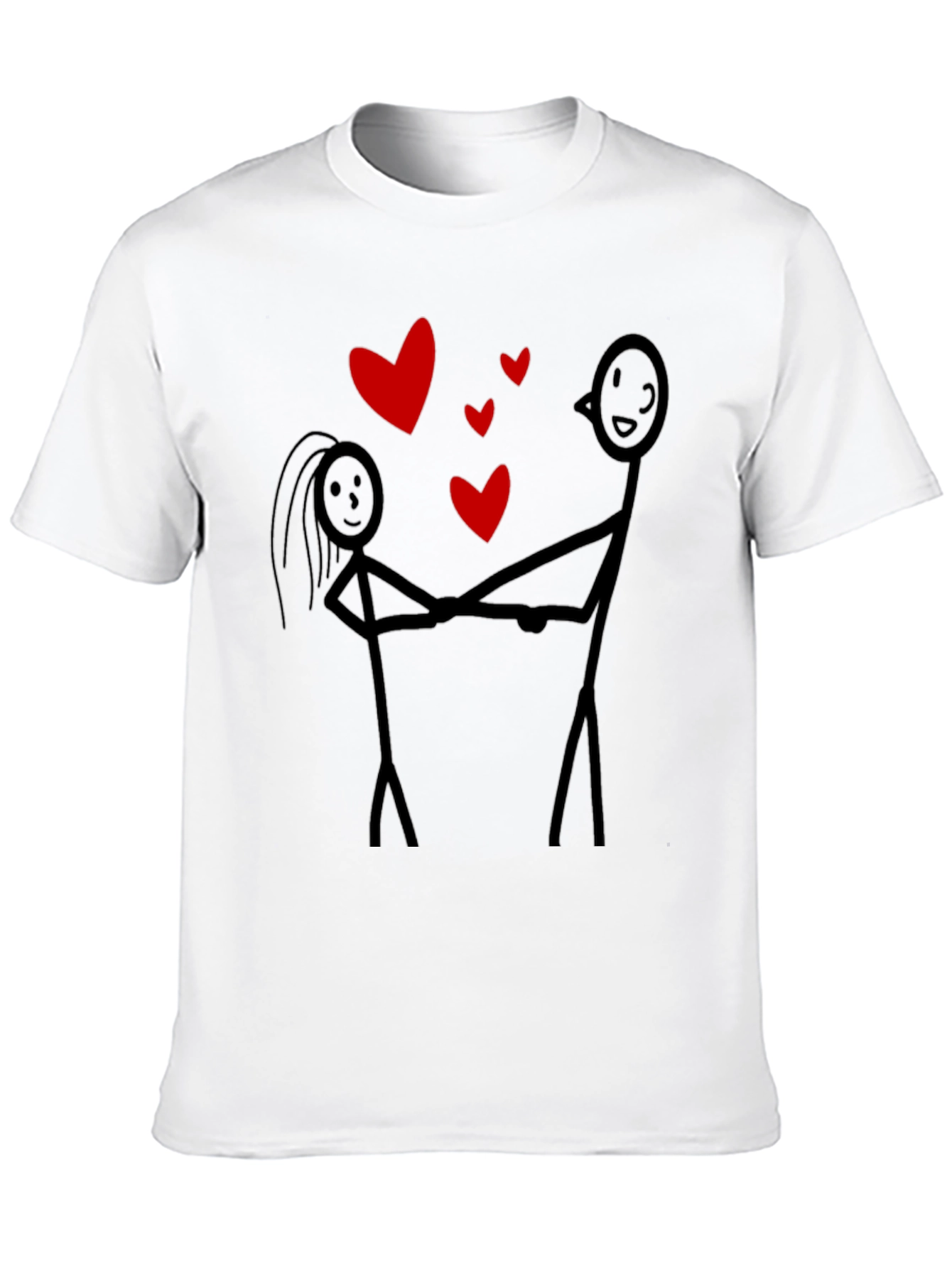 Love Stick Figure Black T-Shirt