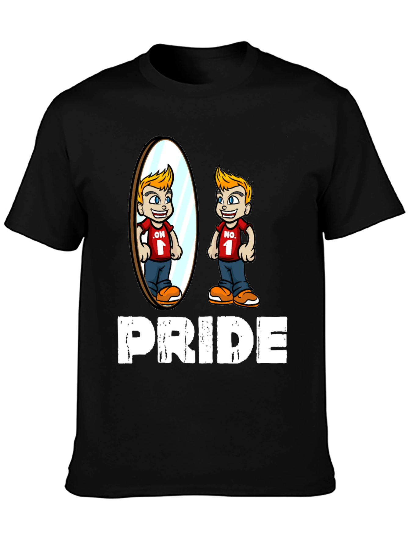 Pride T-Shirt with Mirror Reflection Design