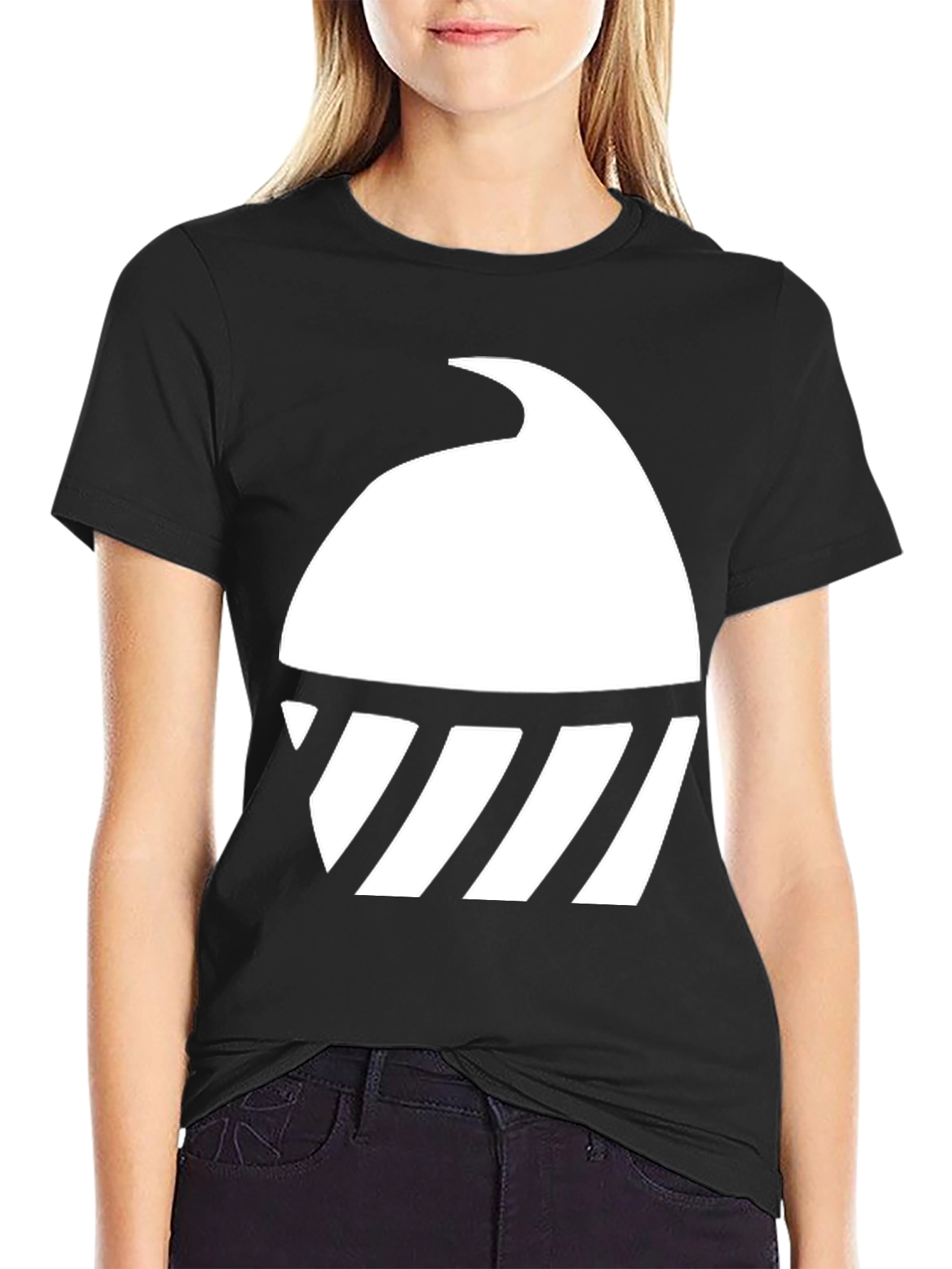 Cupcake Graphic Tee - Casual Black T-Shirt