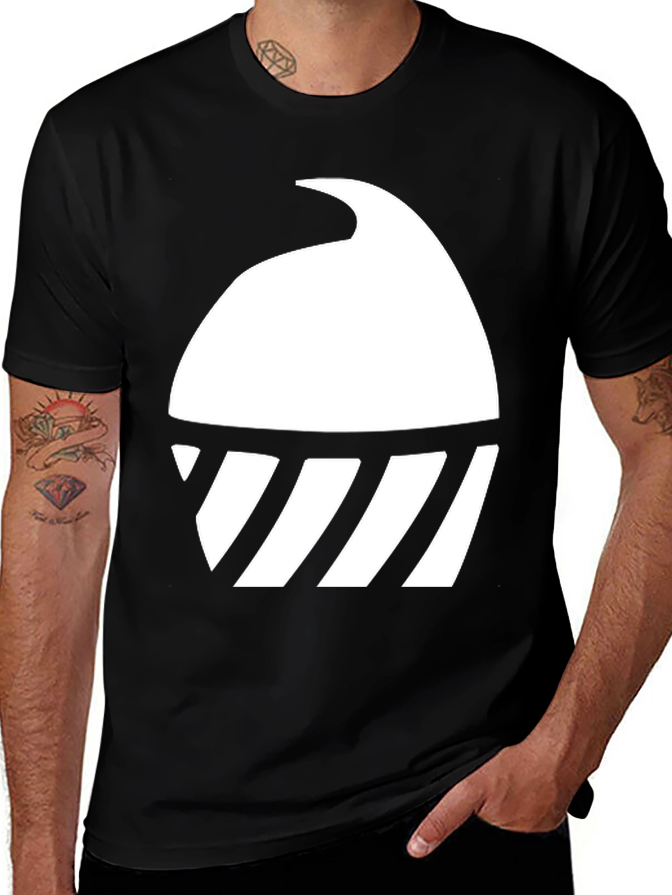 Cupcake Graphic Tee - Casual Black T-Shirt