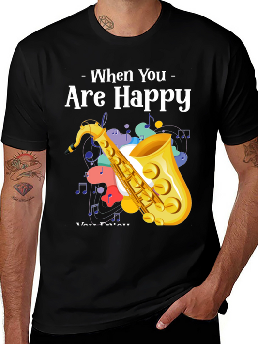 Happy Saxophone Graphic Tee