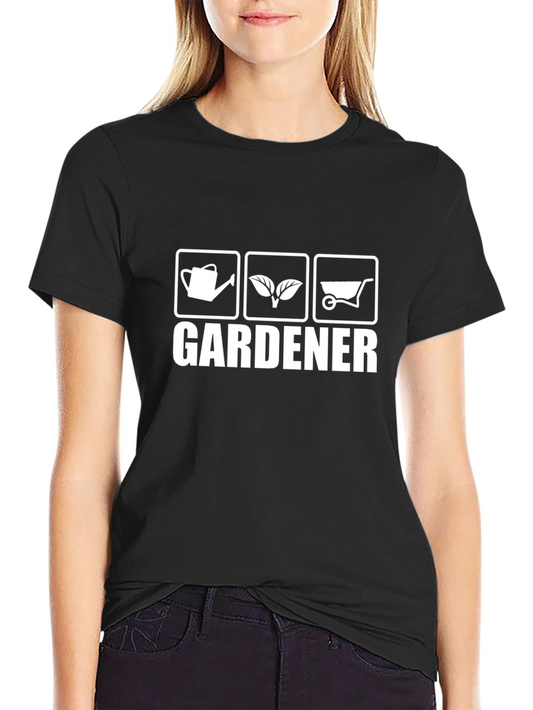 Gardener Graphic Tee - Black Cotton T-Shirt