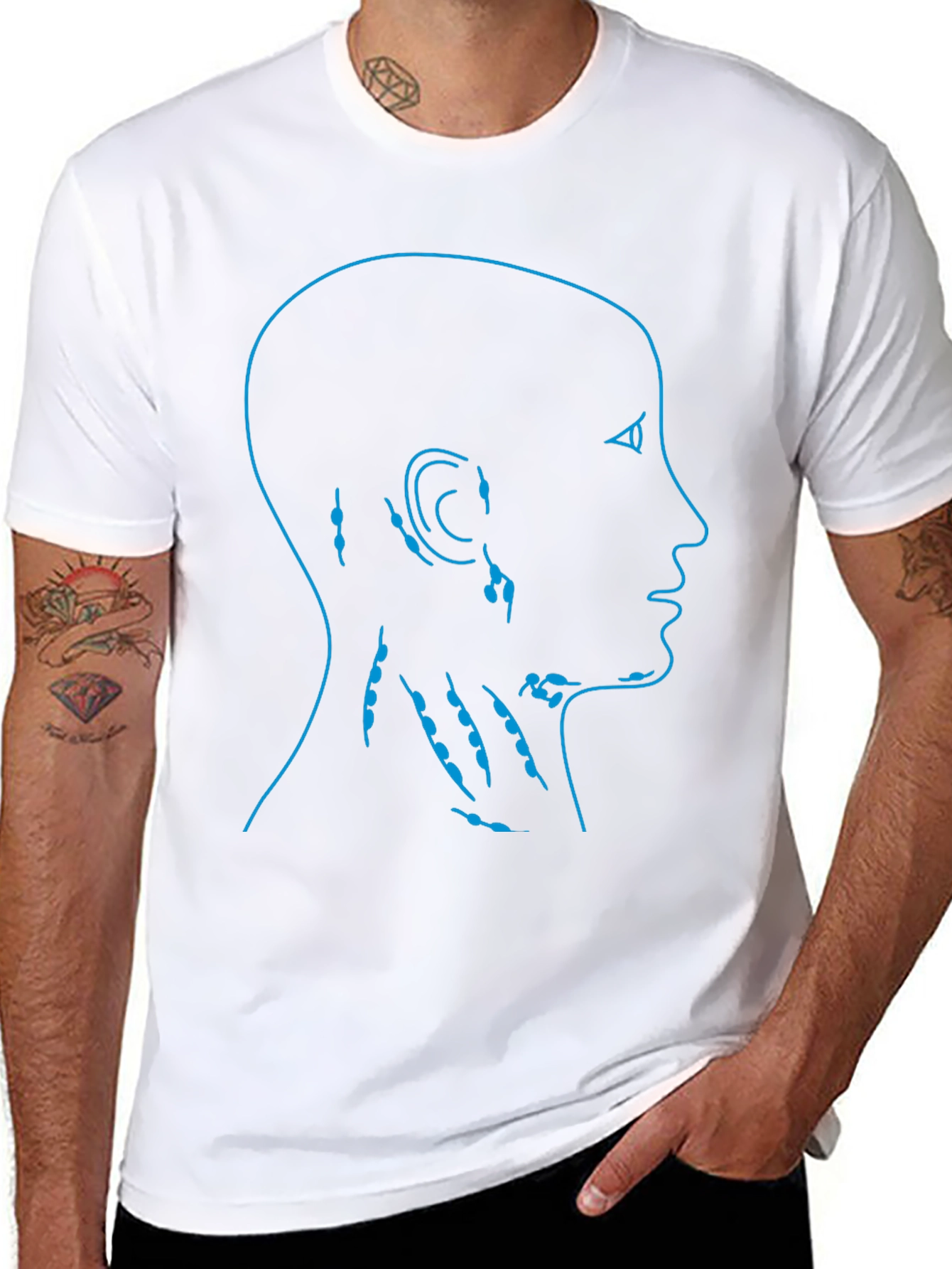 Anatomical Lymph Node Black T-Shirt