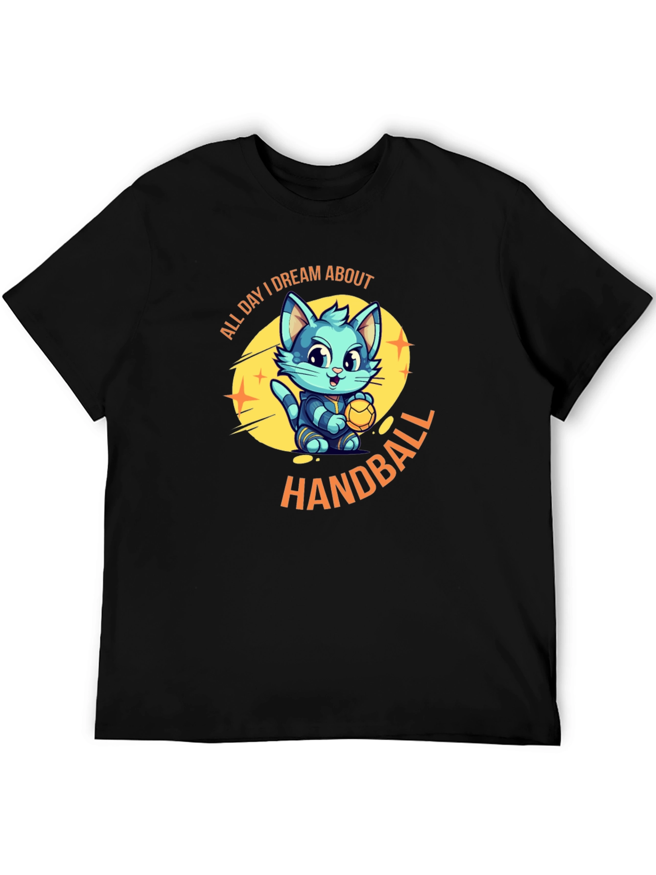Handball Cat T-Shirt: All Day I Dream